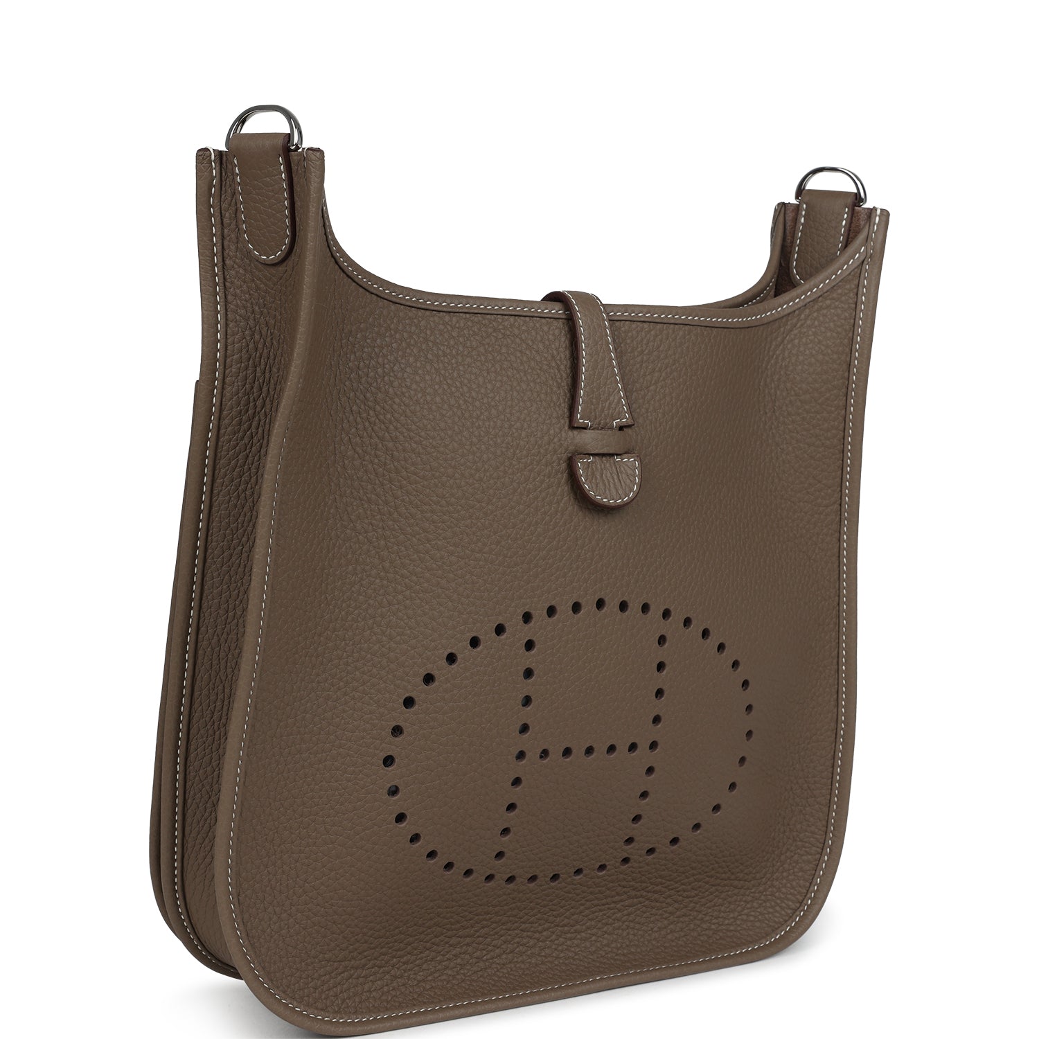 Hermes Evelyne III PM Etoupe Clemence Palladium Hardware