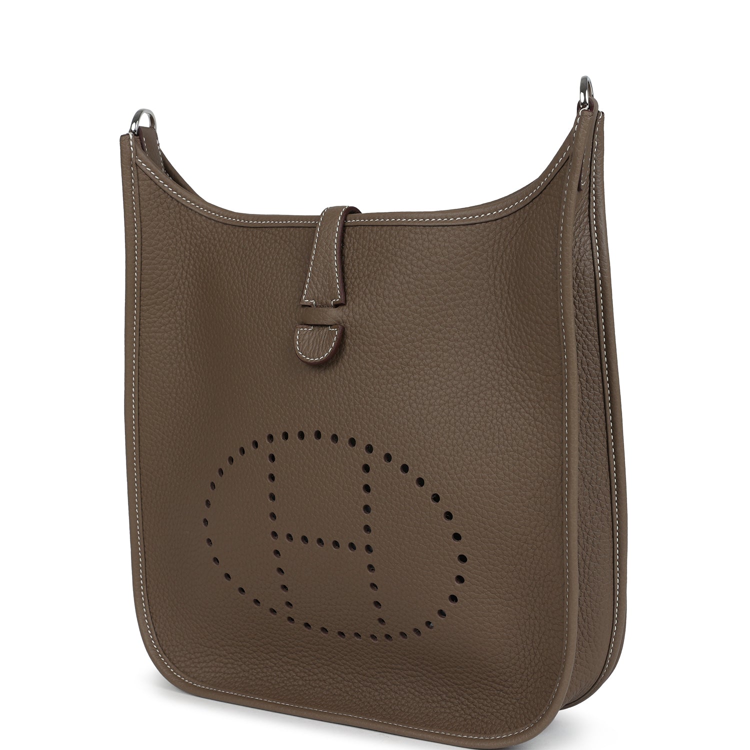 Hermes Evelyne III PM Etoupe Clemence Palladium Hardware