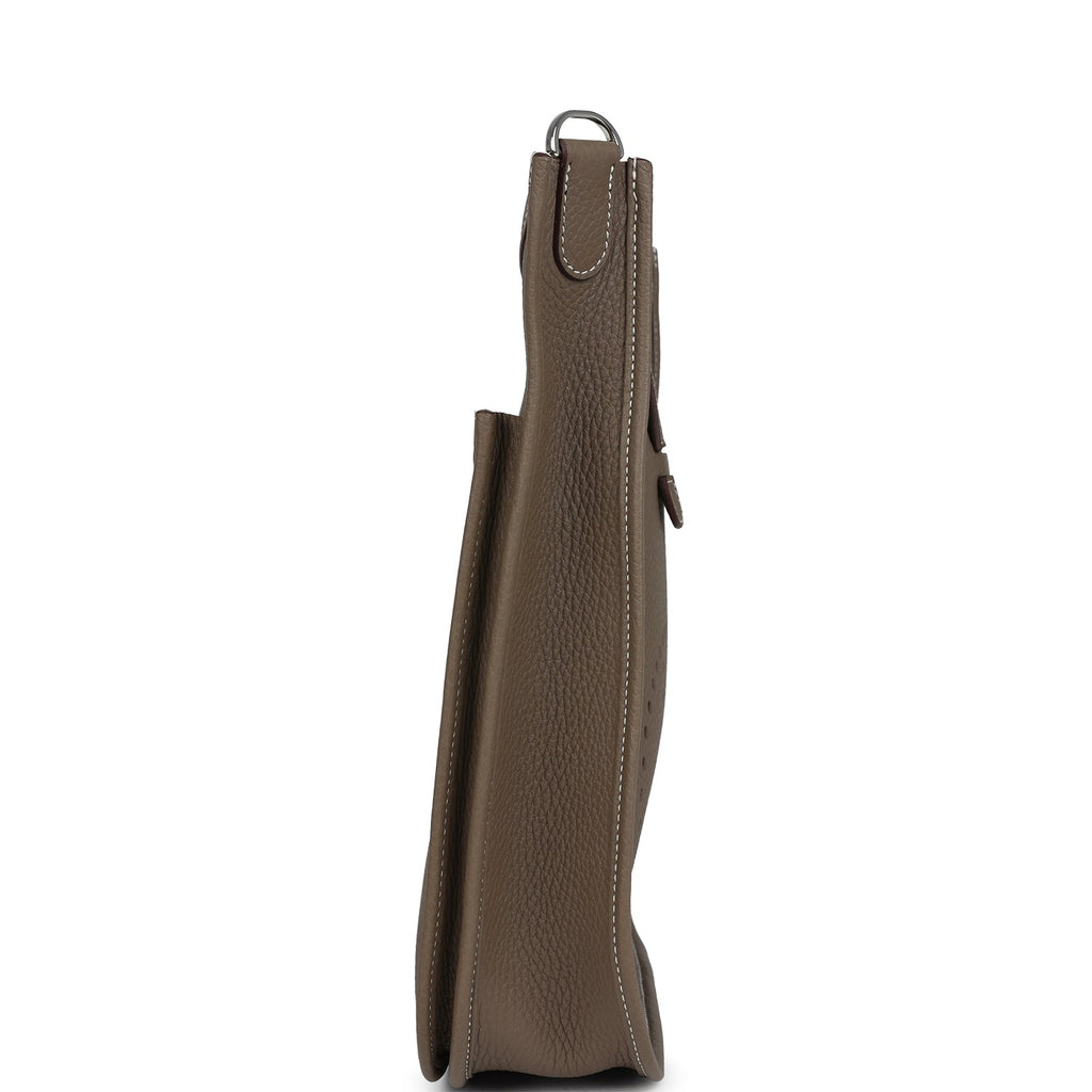 Hermes Evelyne III PM Etoupe Clemence Palladium Hardware