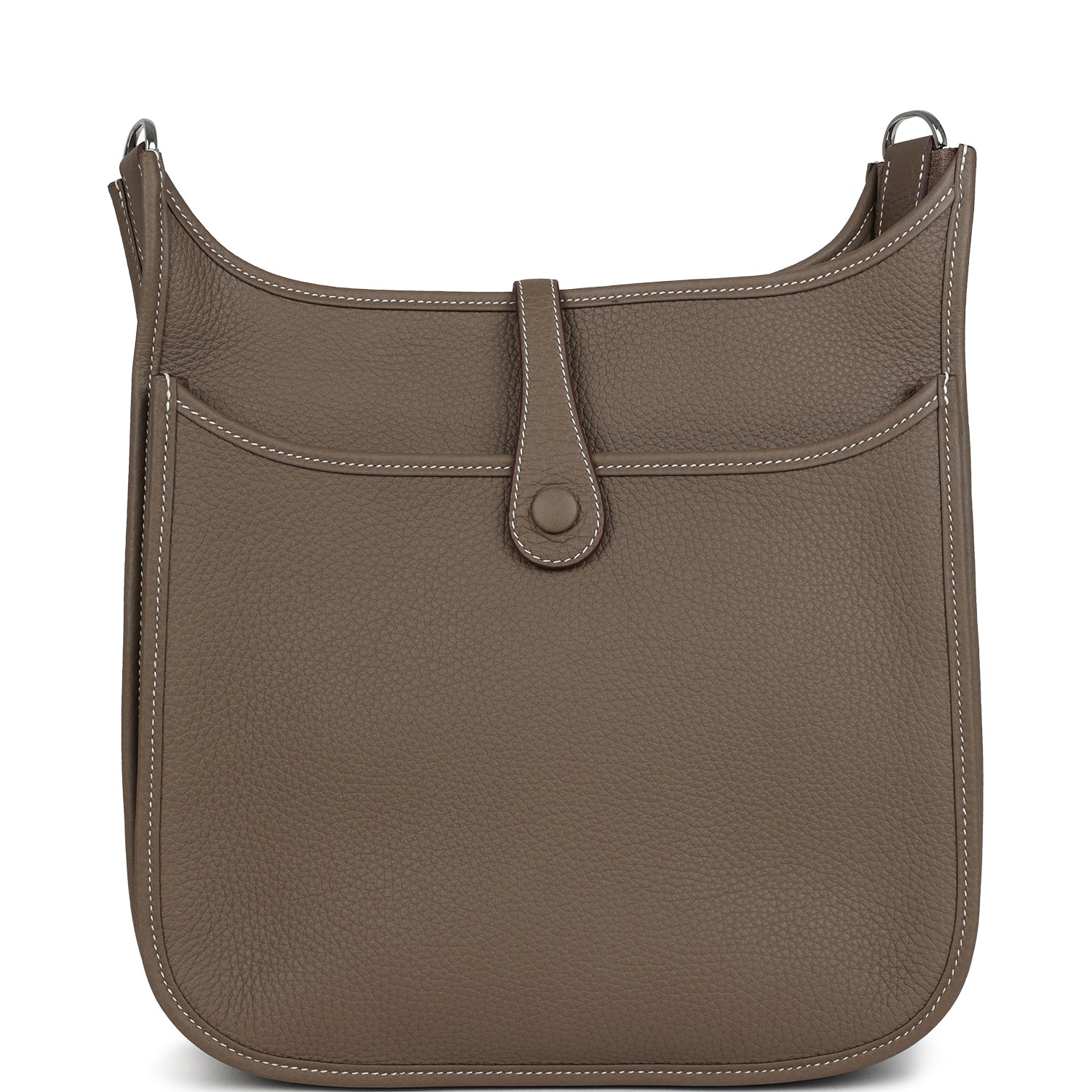 Hermes Evelyne III PM Etoupe Clemence Palladium Hardware