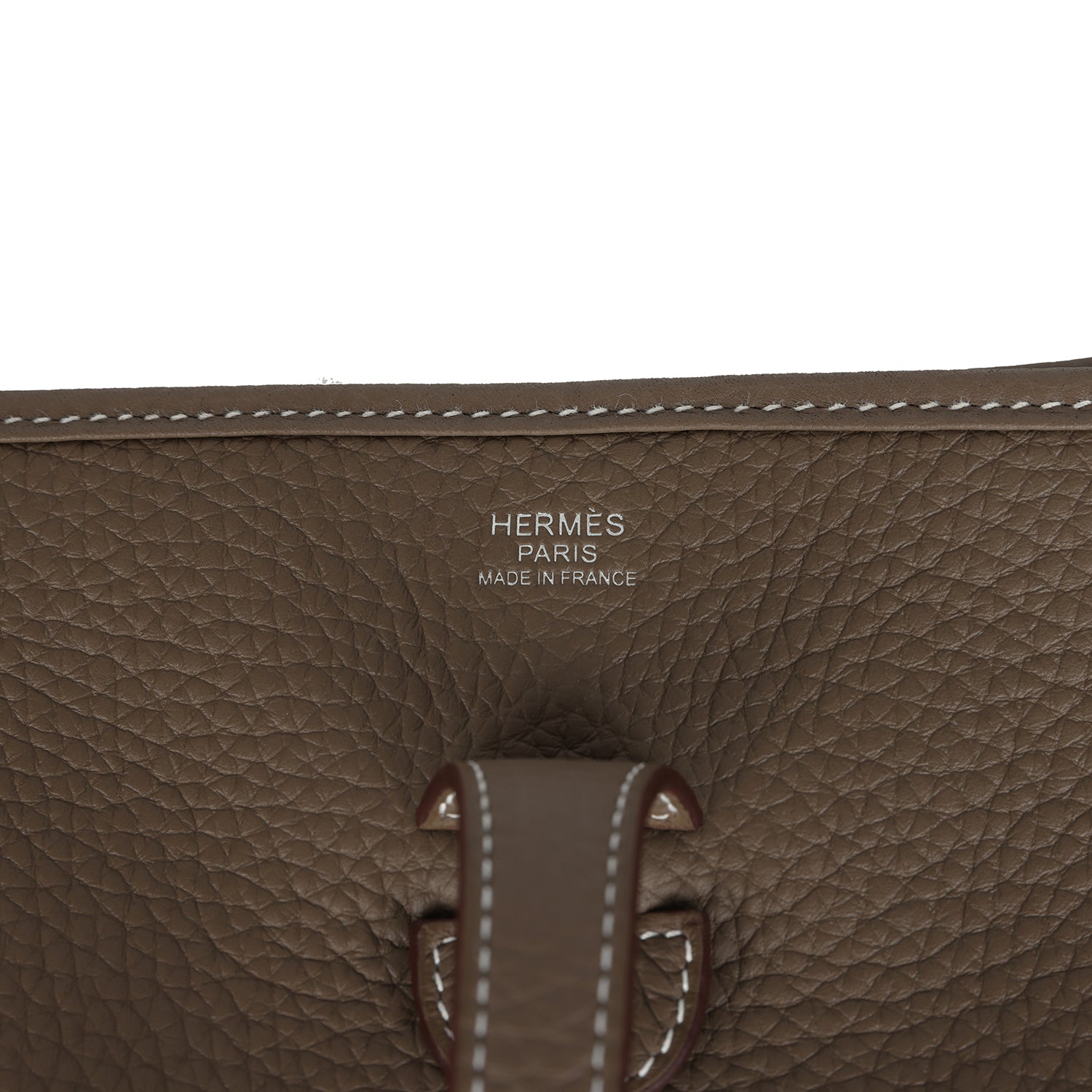 Hermes Evelyne III PM Etoupe Clemence Palladium Hardware