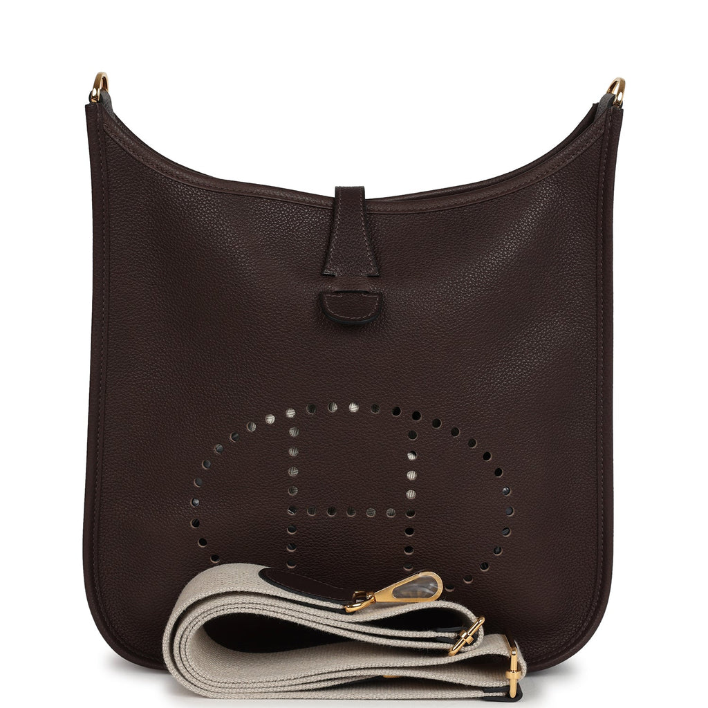 Hermes Evelyne PM Ebene Barenia Faubourg Gold Hardware