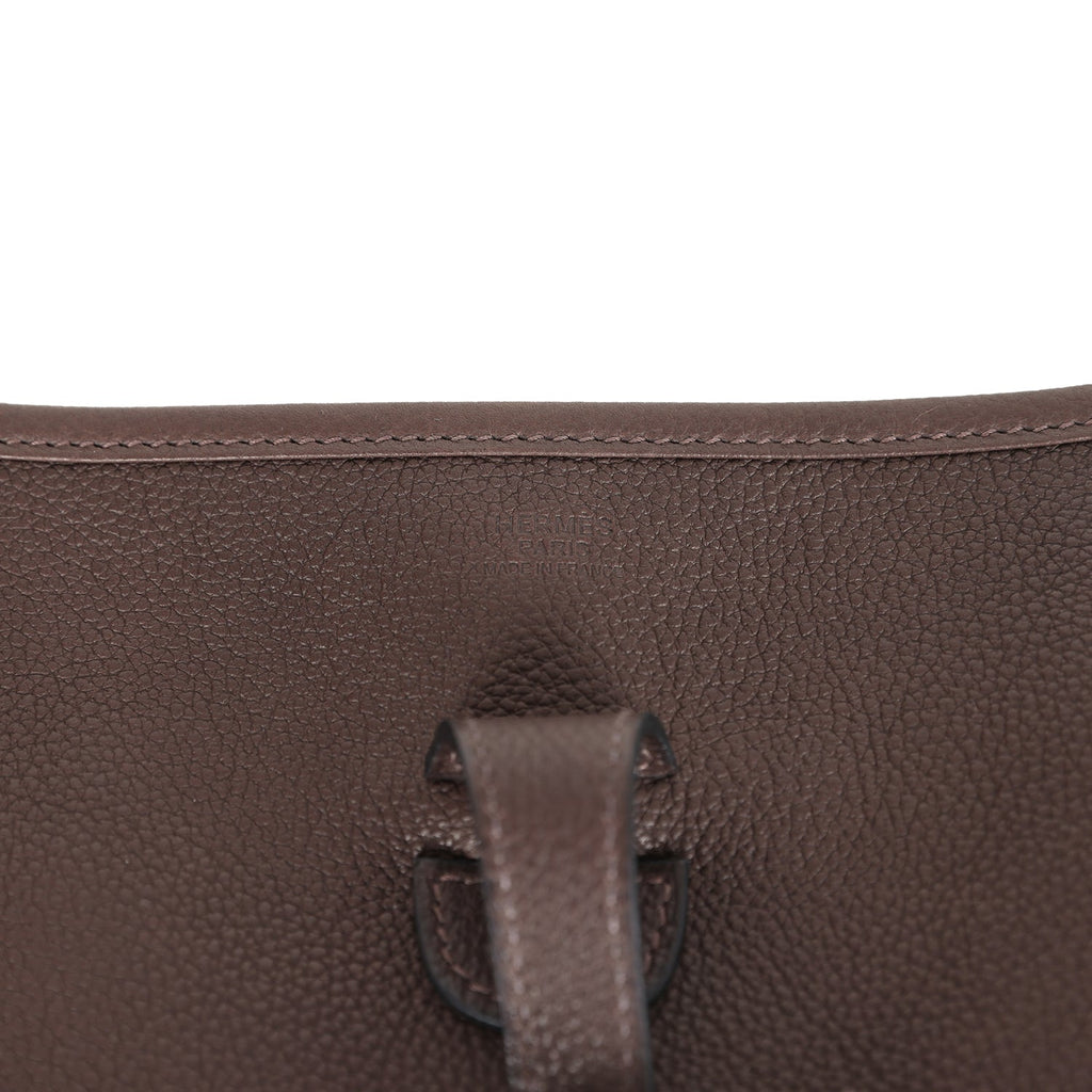 Hermes Evelyne PM Ebene Barenia Faubourg Gold Hardware