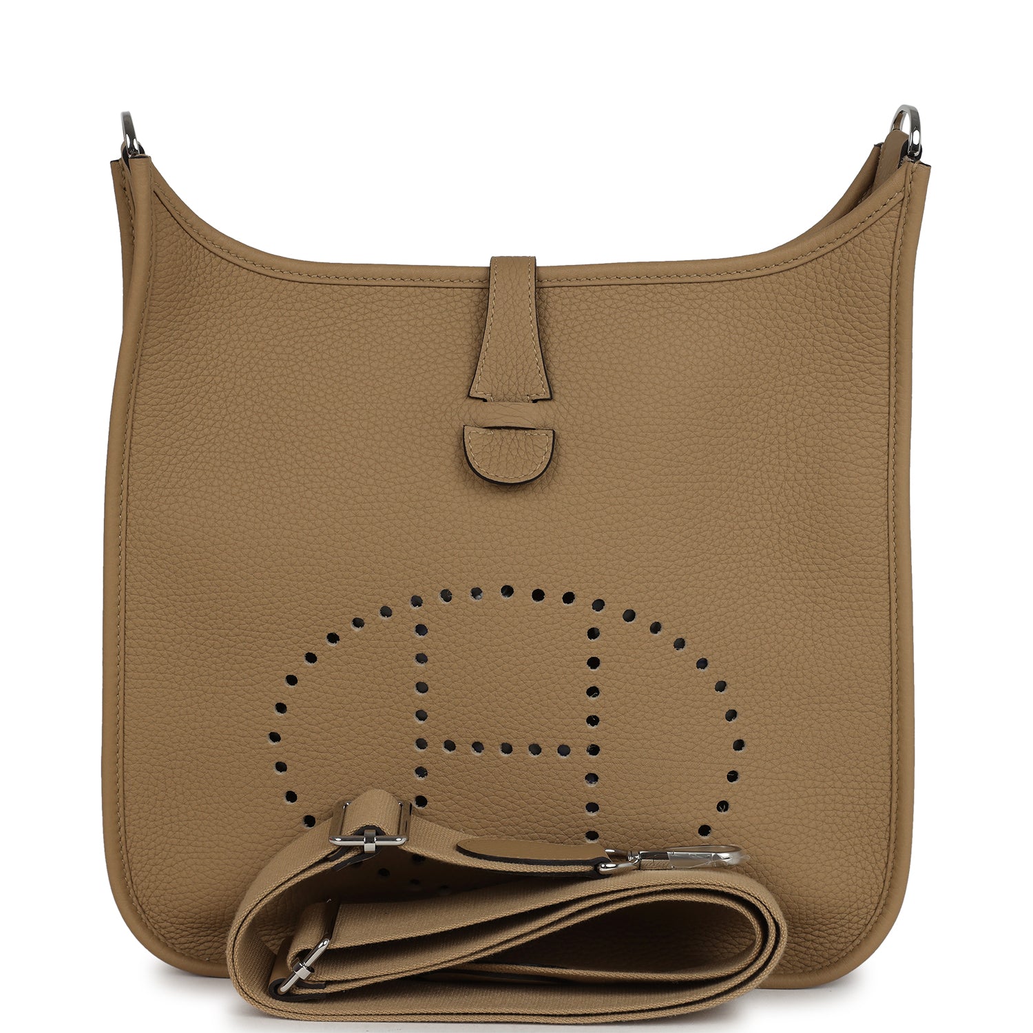 Hermes Evelyne III PM Poussiere Clemence Palladium Hardware