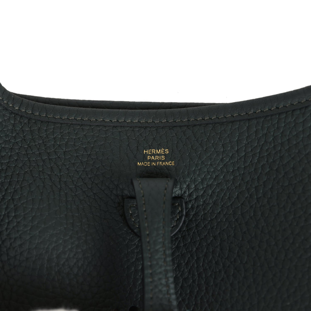 Hermes Evelyne TPM Vert Fonce Clemence Gold Hardware