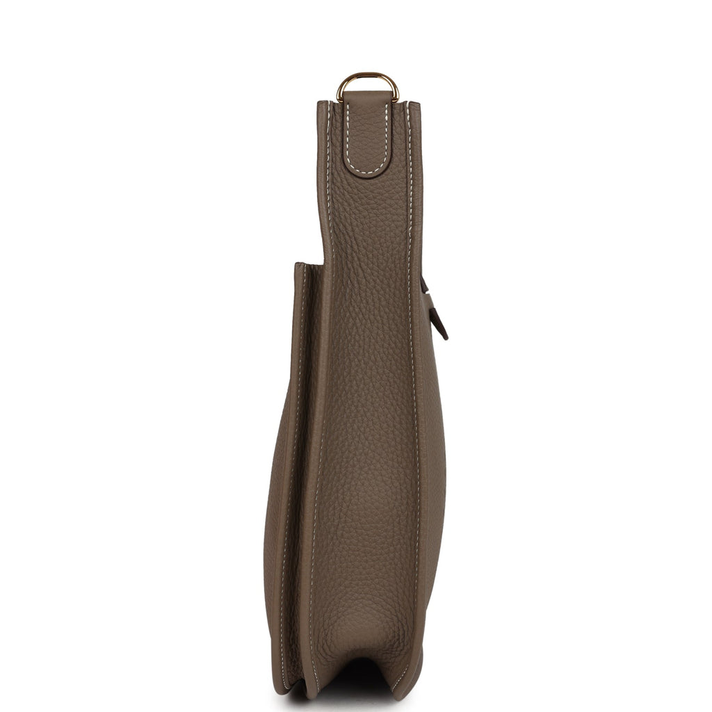 Hermes Evelyne III PM Etoupe Clemence Gold Hardware