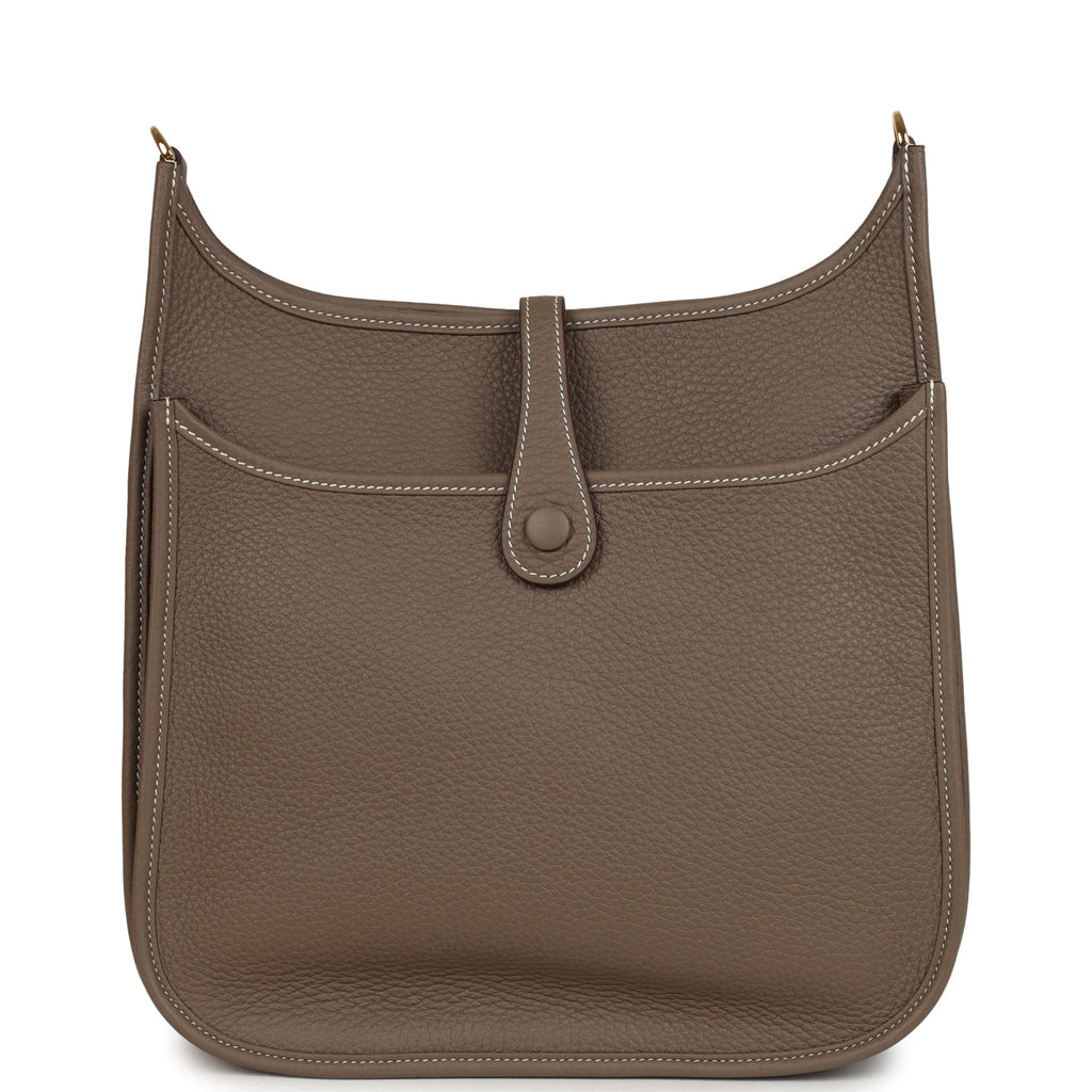 Hermes Evelyne III PM Etoupe Clemence Gold Hardware