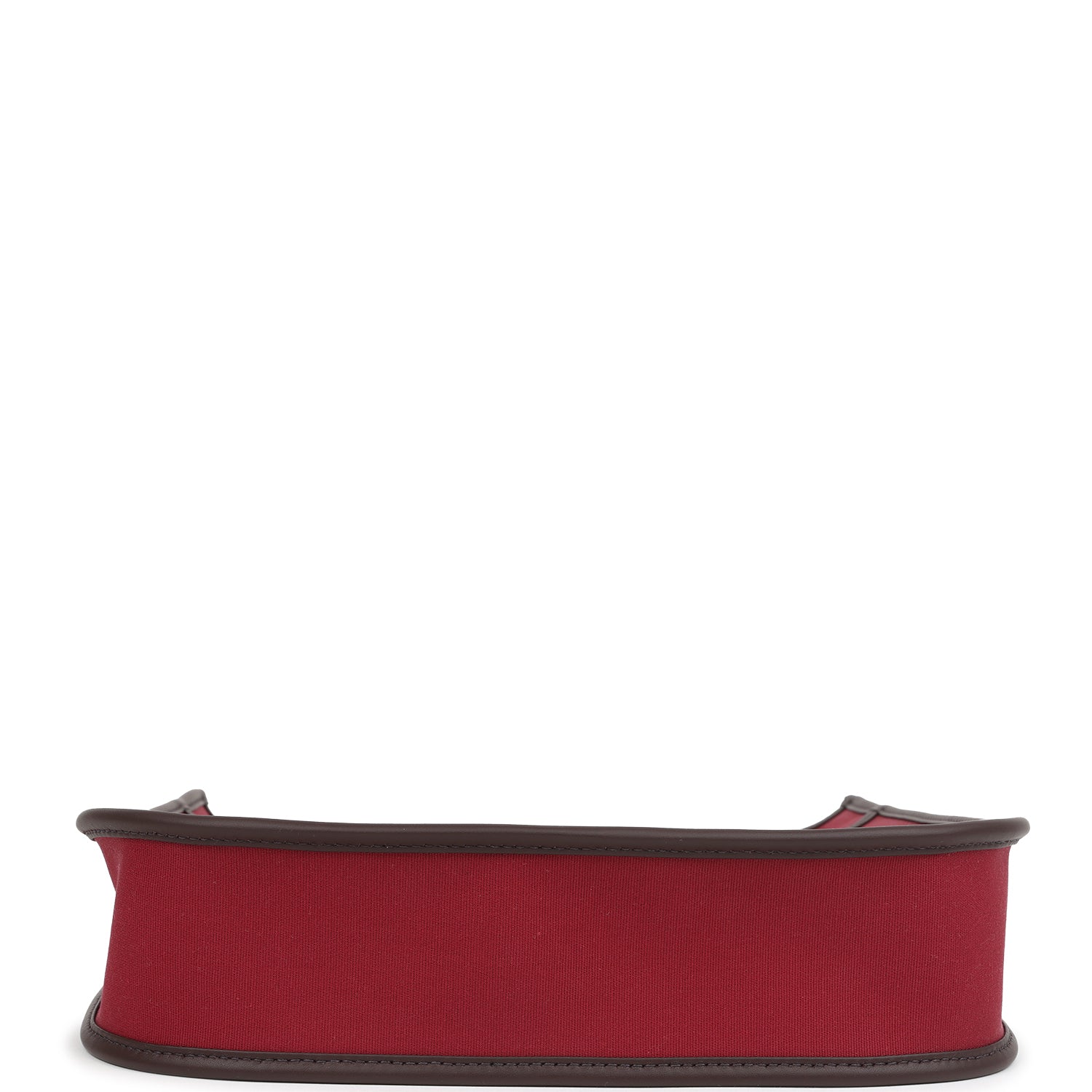Hermes Neo Evelyne PM Rubis Officier Canvas and Rouge Sellier Swift Palladium Hardware