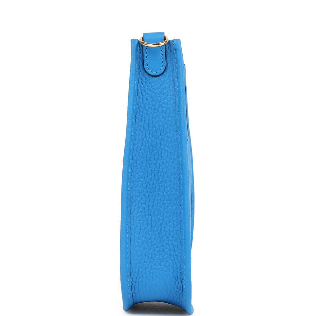 Hermes Evelyne TPM New Bleu Hydra Clemence Gold Hardware