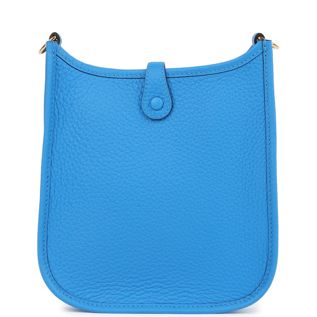 Hermes Evelyne TPM New Bleu Hydra Clemence Gold Hardware