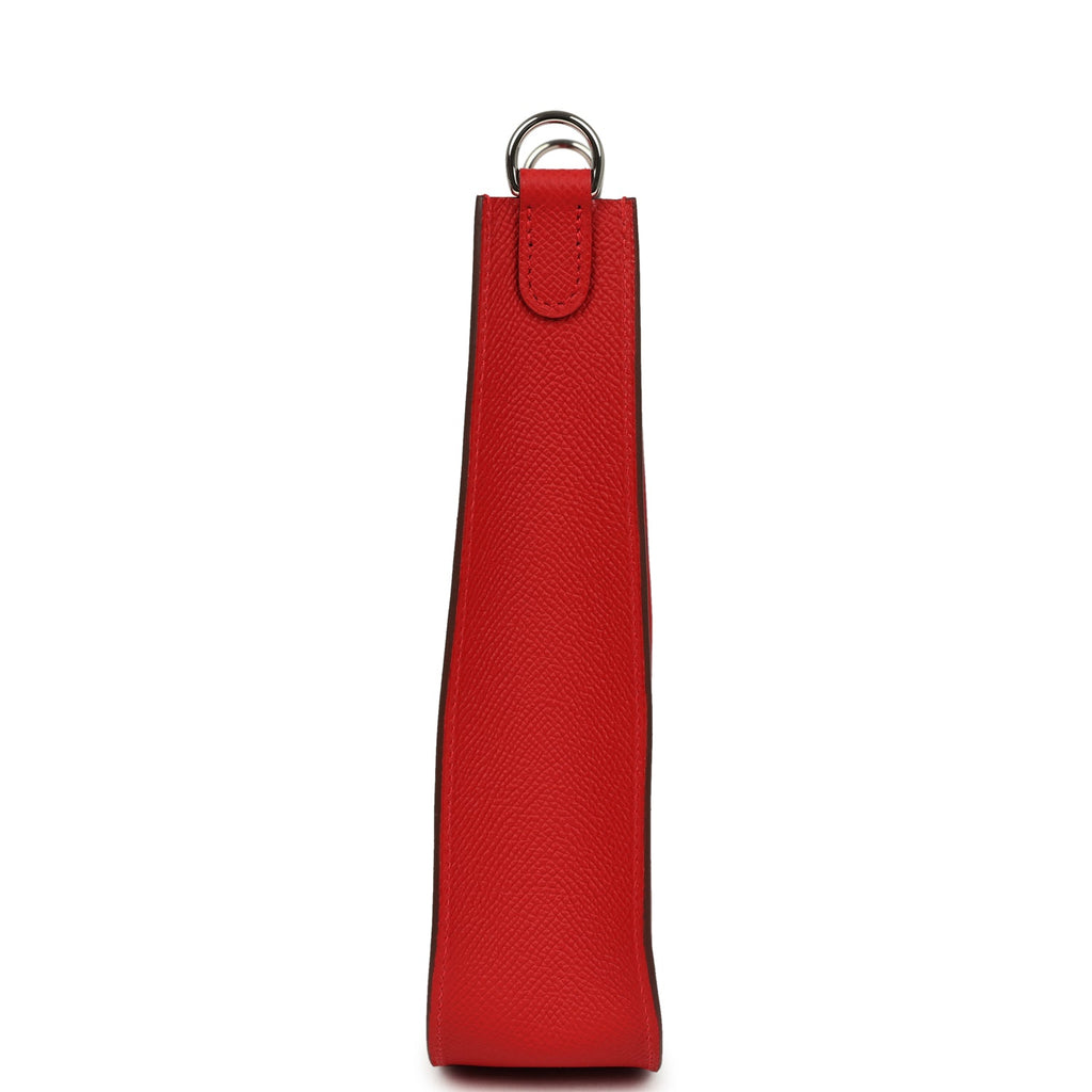 Hermes Evelyne Sellier TPM Rouge Radieux Epsom Palladium Hardware