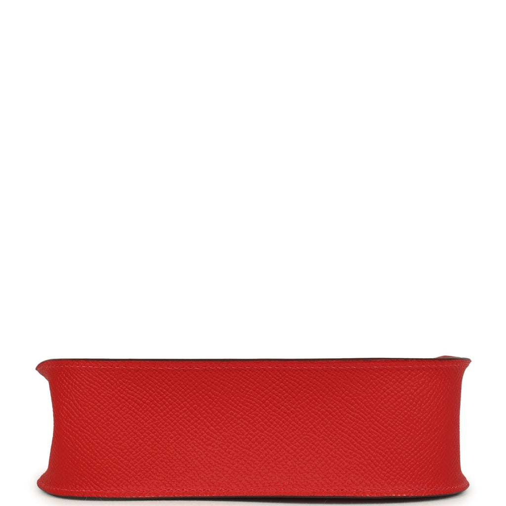 Hermes Evelyne Sellier TPM Rouge Radieux Epsom Palladium Hardware