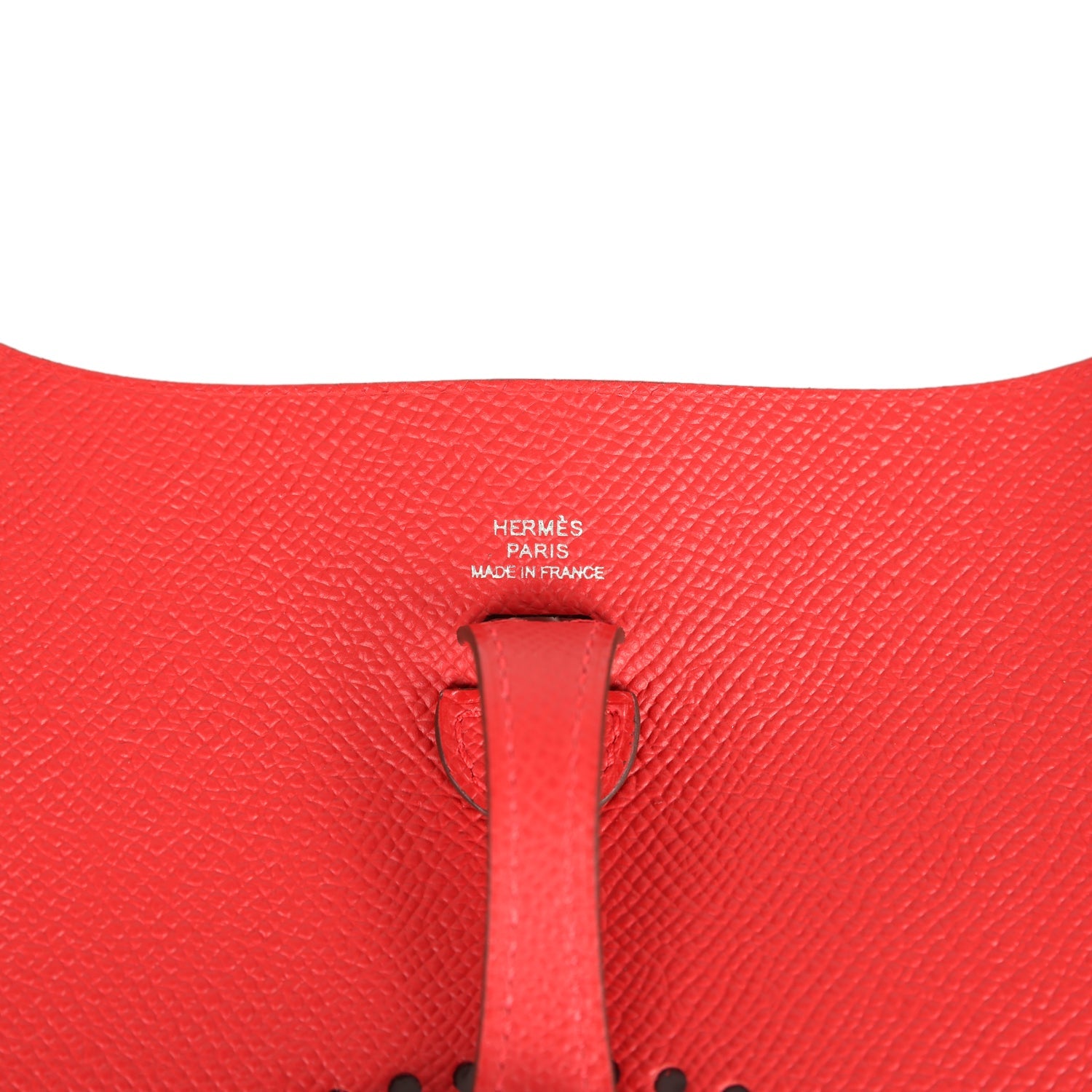 Hermes Evelyne Sellier TPM Rouge Radieux Epsom Palladium Hardware