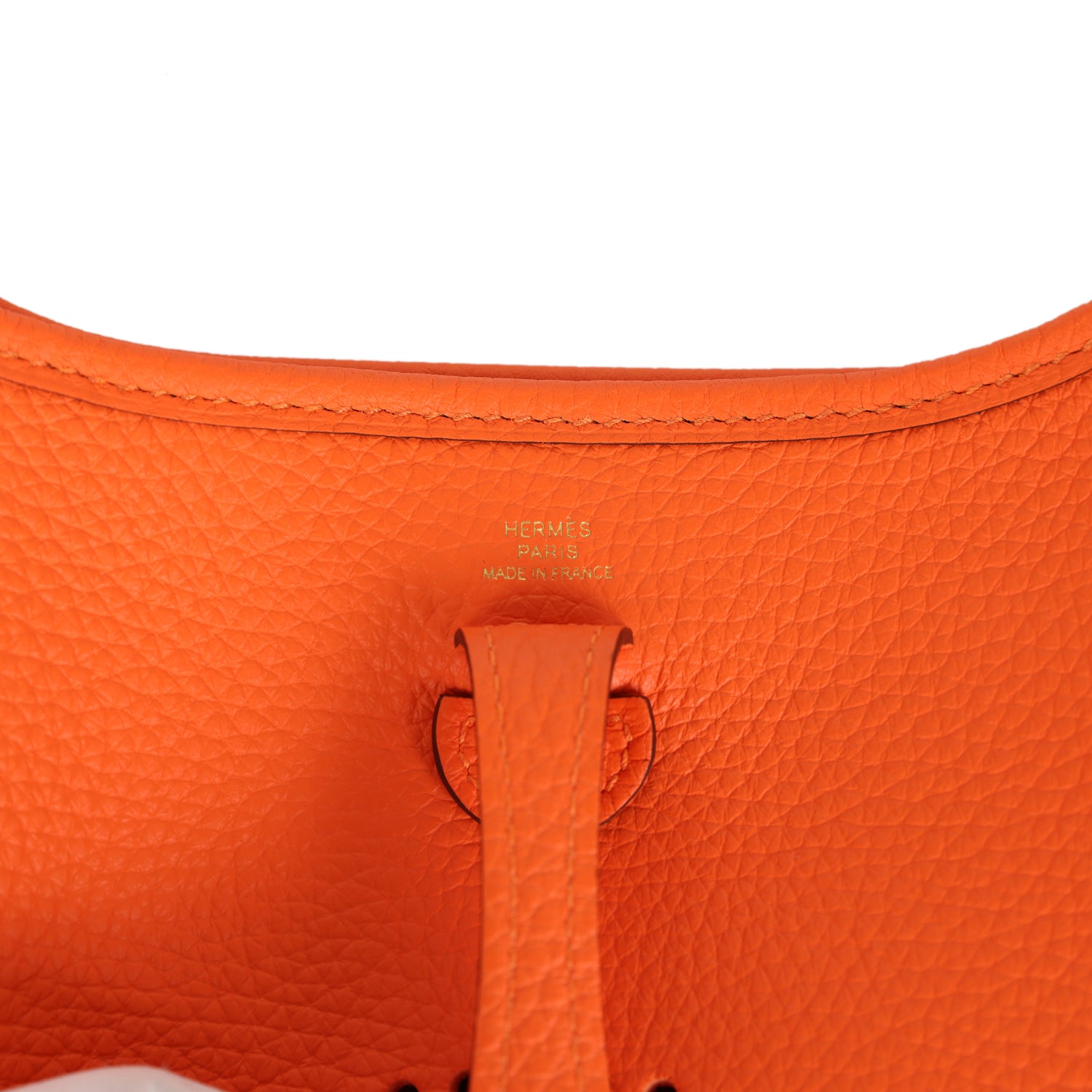 Hermes Evelyne TPM Orange Minium Clemence Gold Hardware