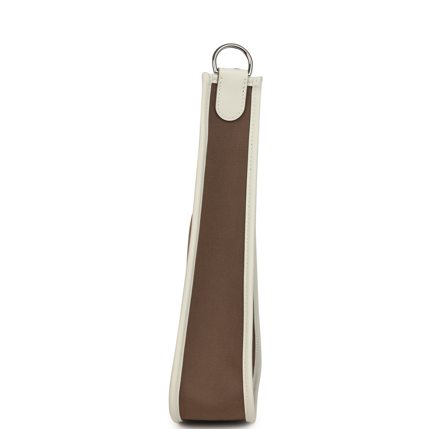 Hermes Neo Evelyne PM Etoupe Officier Canvas and Gris Pale Swift Palladium Hardware