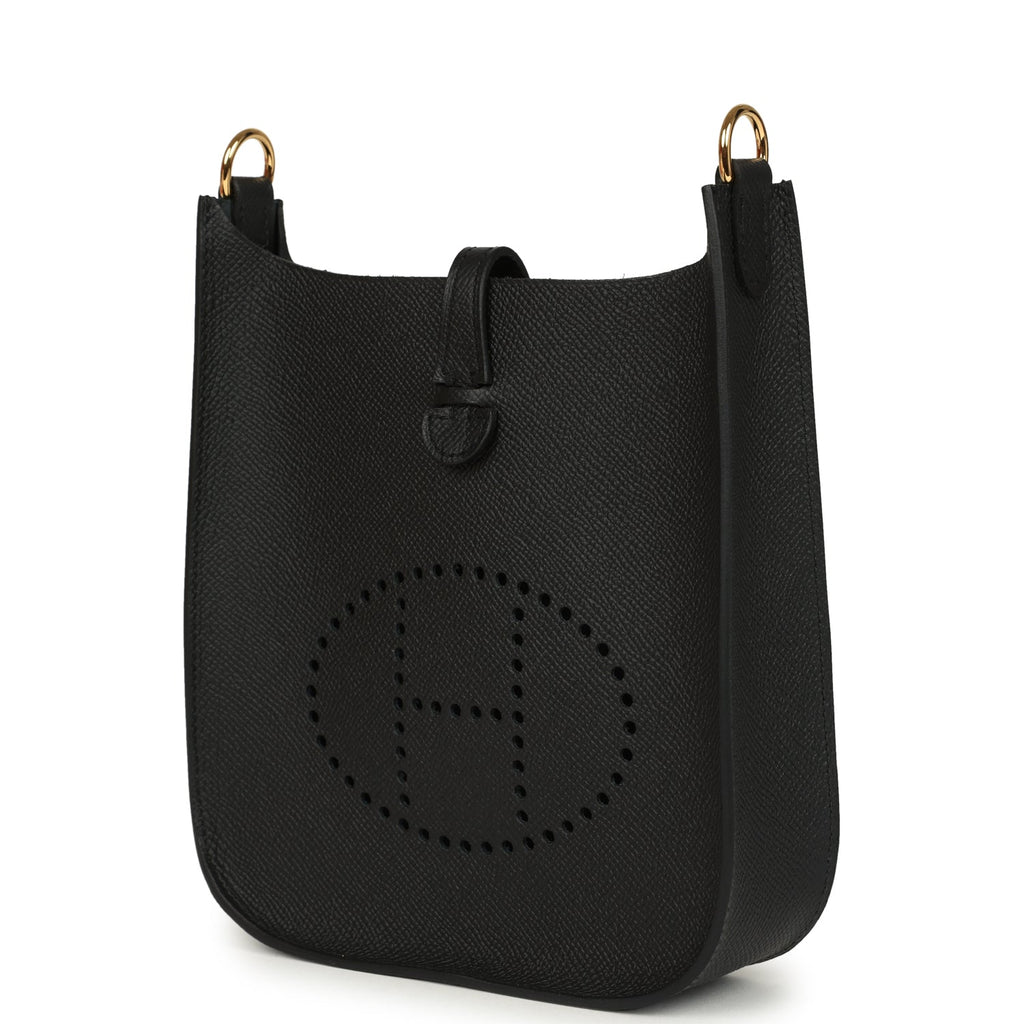 Hermes Evelyne Sellier TPM Black Epsom Gold Hardware