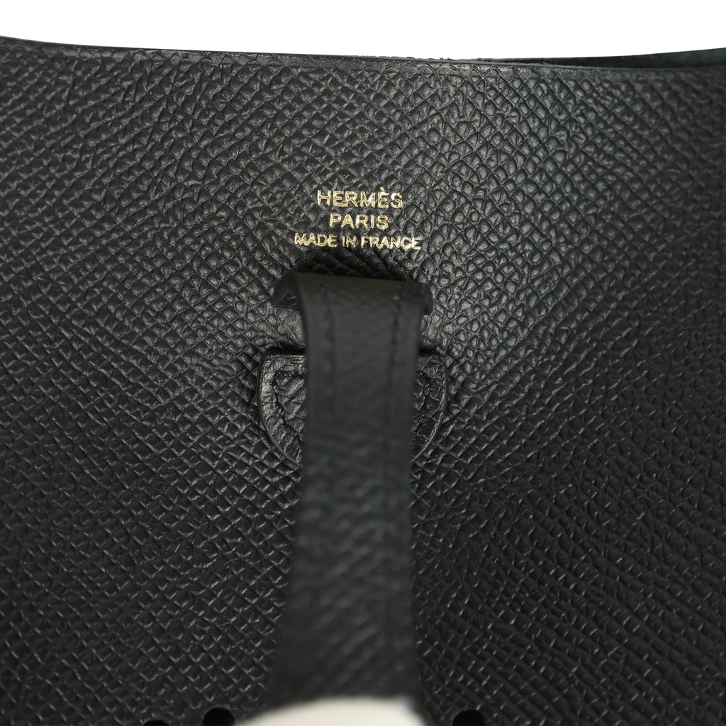 Hermes Evelyne Sellier TPM Black Epsom Gold Hardware