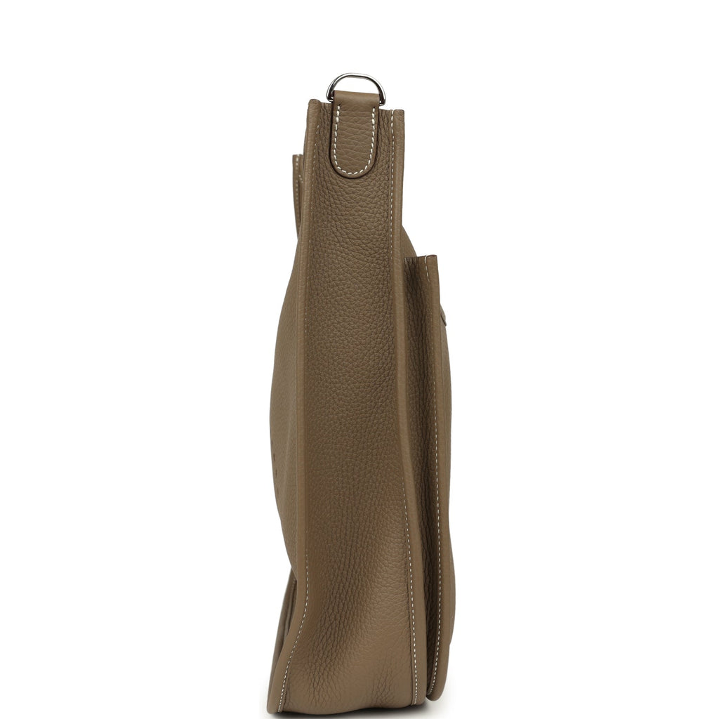 Hermes Evelyne III GM Etoupe Clemence Palladium Hardware