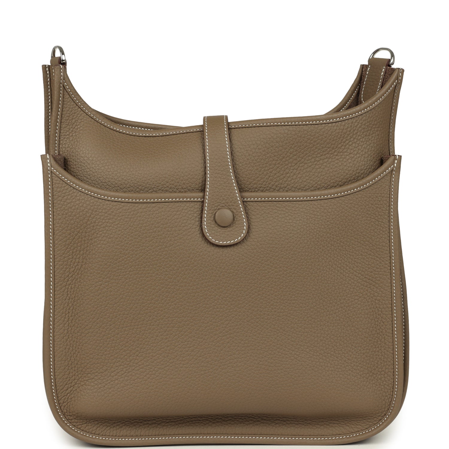 Hermes Evelyne III GM Etoupe Clemence Palladium Hardware