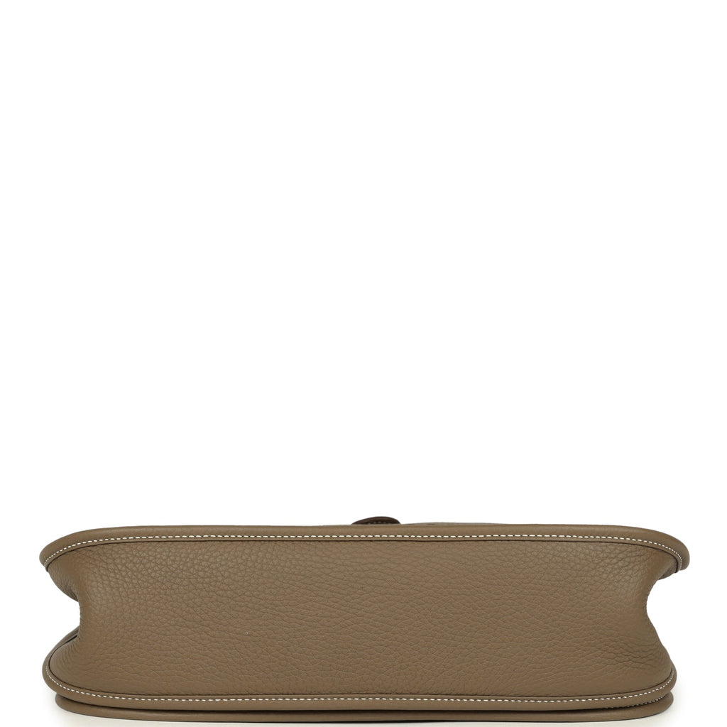 Hermes Evelyne III GM Etoupe Clemence Palladium Hardware
