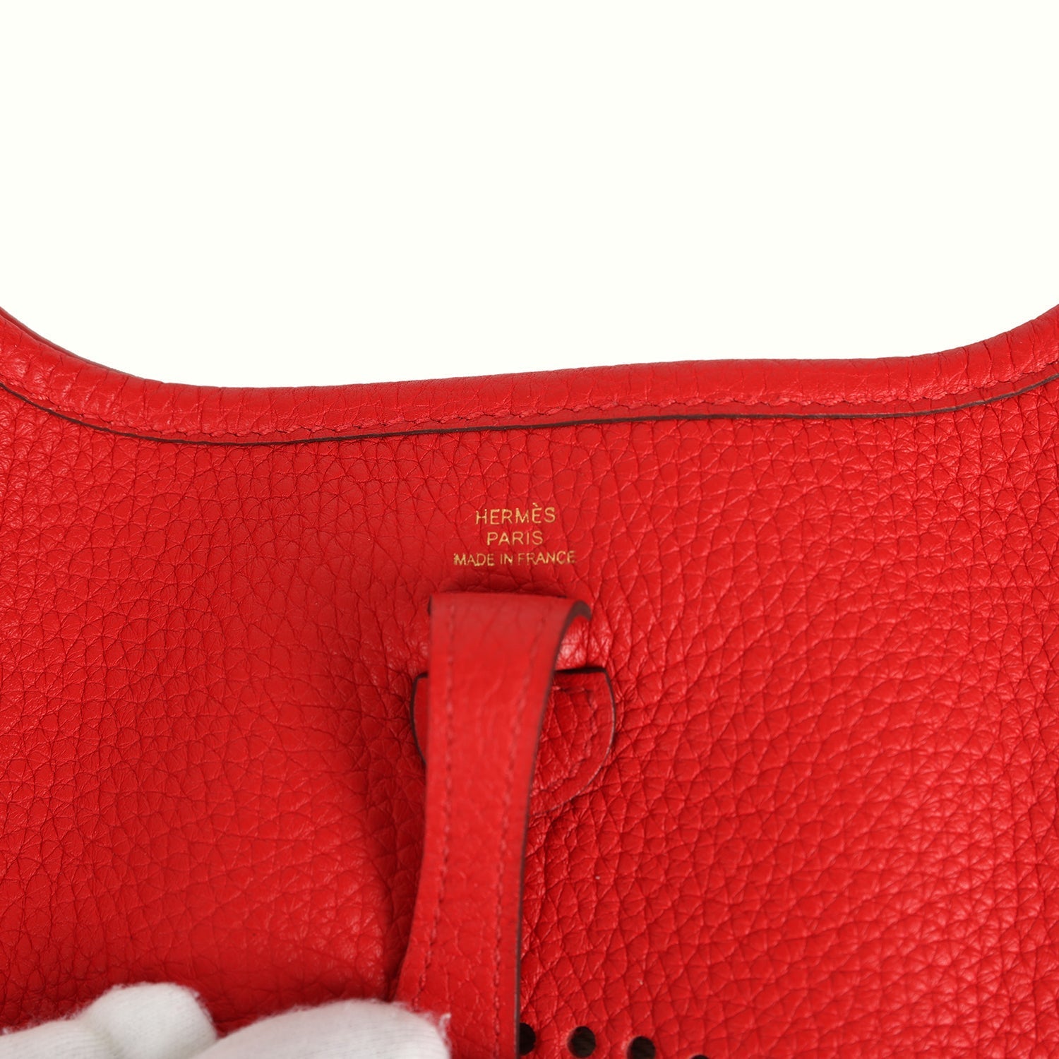 Hermes Evelyne TPM Rouge De Coeur Clemence Gold Hardware
