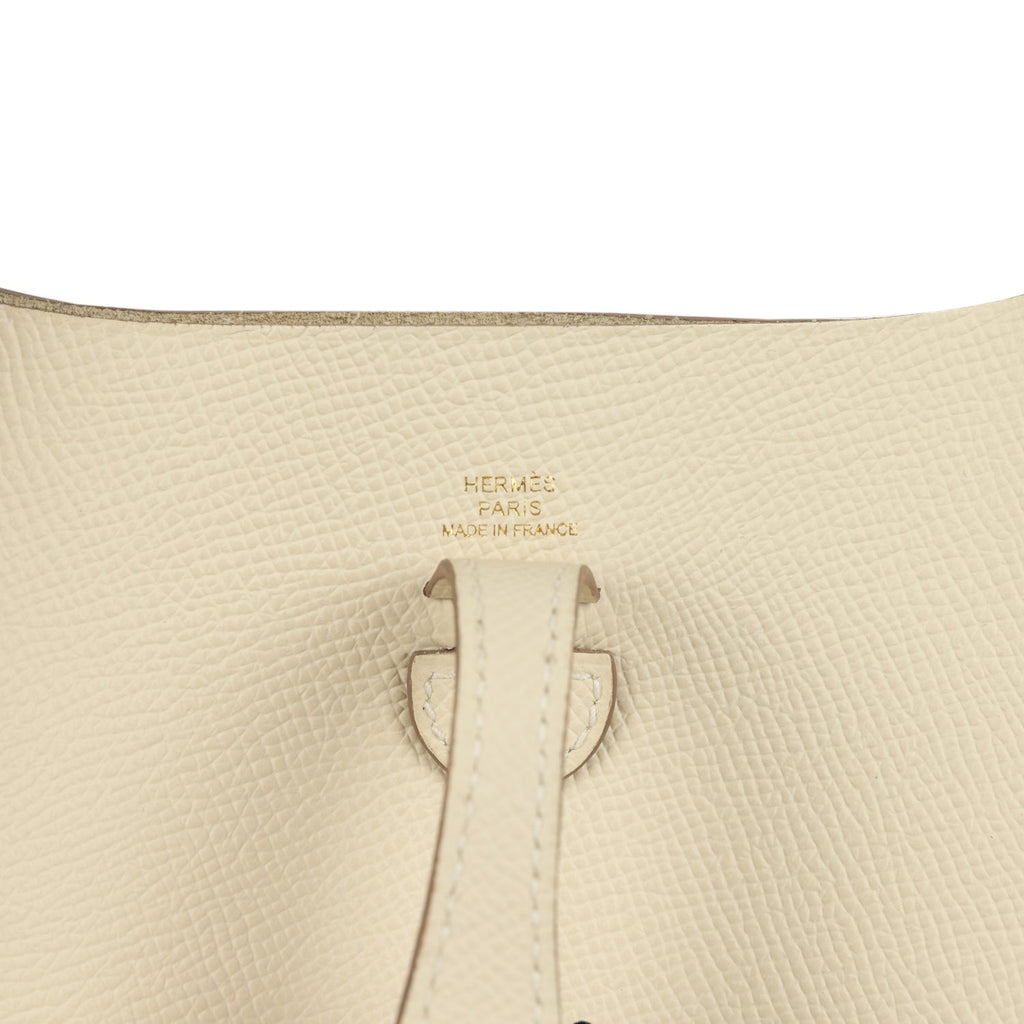 Hermes Evelyne Sellier TPM Craie Epsom Gold Hardware