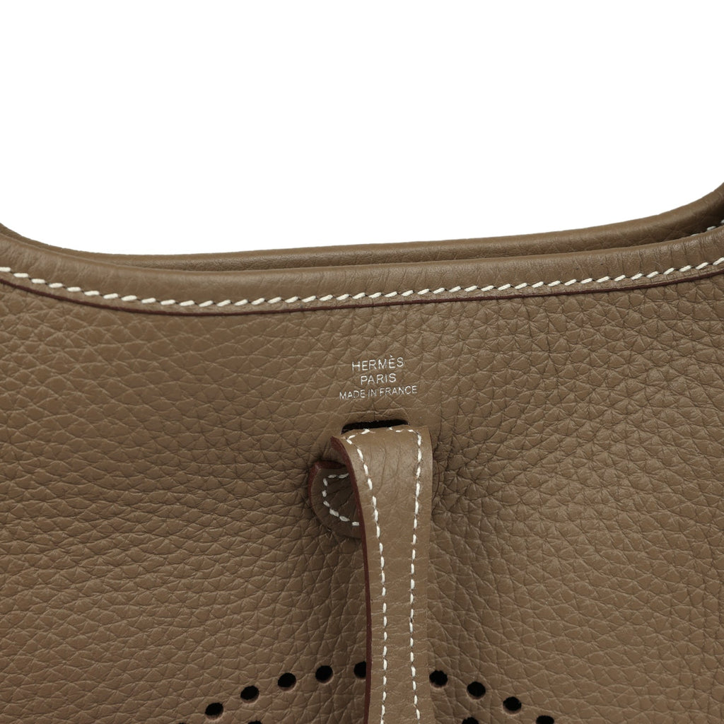 Hermes Evelyne TPM Etoupe Clemence Palladium Hardware