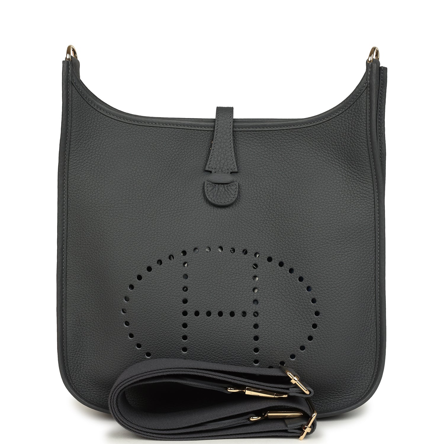 Hermes Evelyne III PM Ardoise Clemence Permabrass Hardware