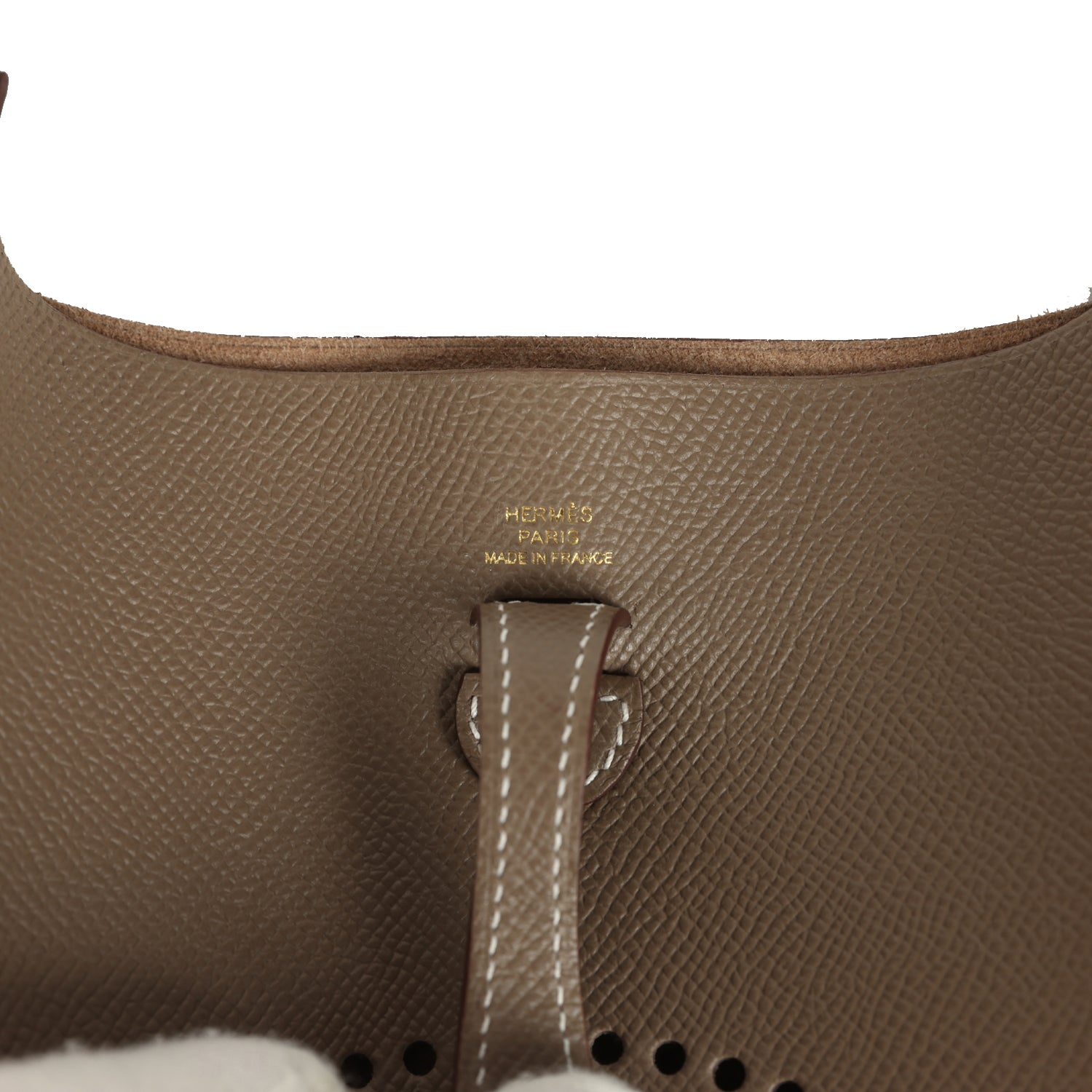 Hermes Evelyne Sellier TPM Etoupe Epsom Gold Hardware