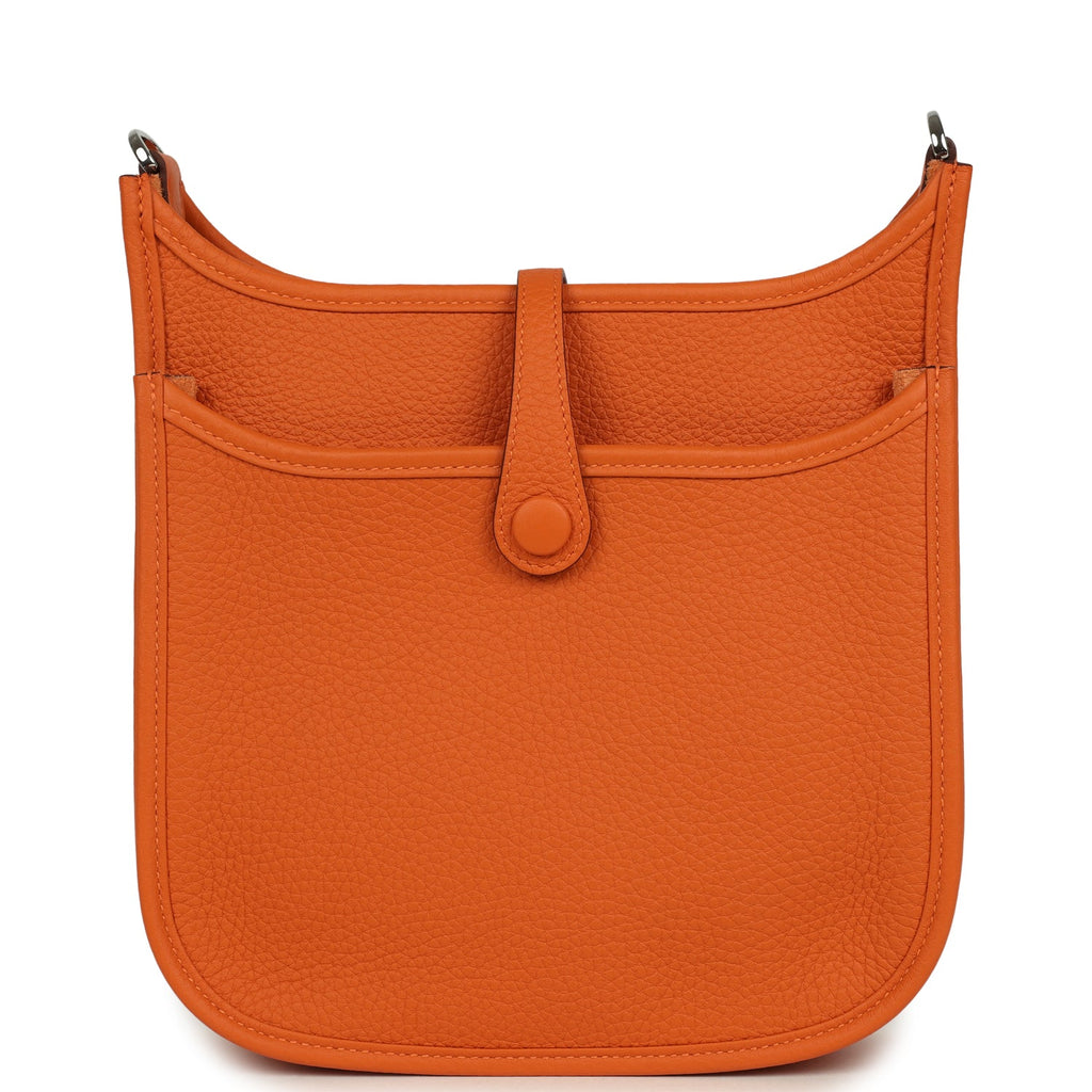 Hermes Evelyne 23 Orange Clemence Palladium Hardware