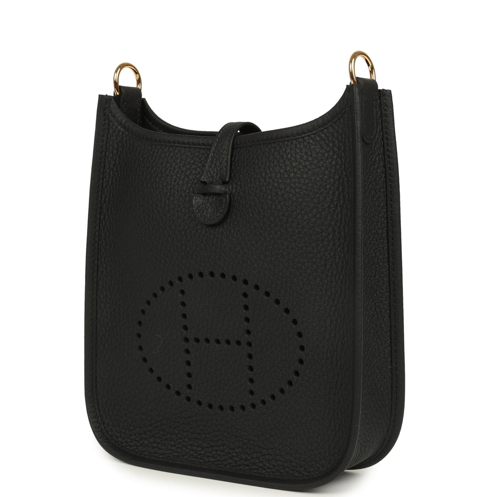 Hermes Evelyne TPM Black Clemence Gold Hardware