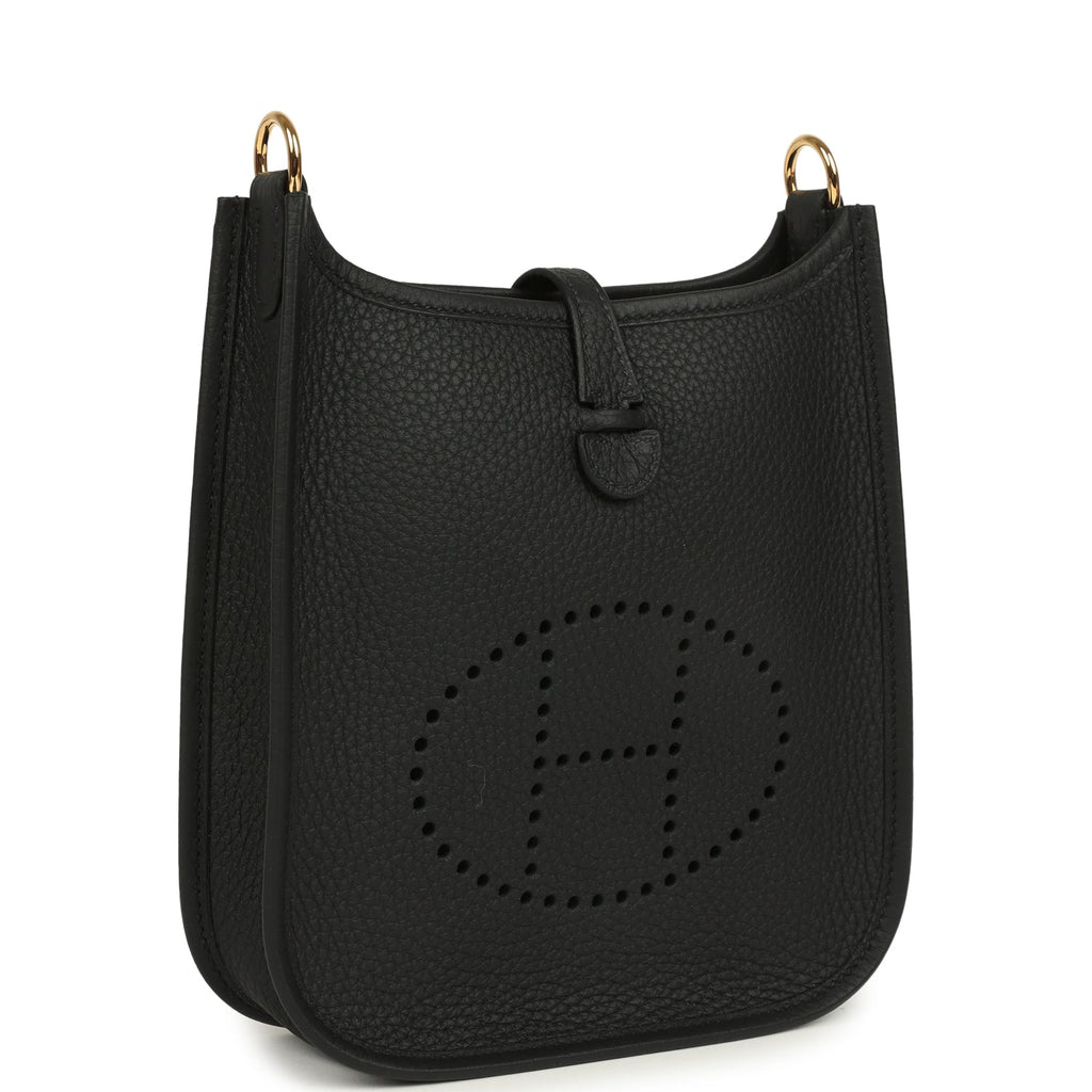 Hermes Evelyne TPM Black Clemence Gold Hardware