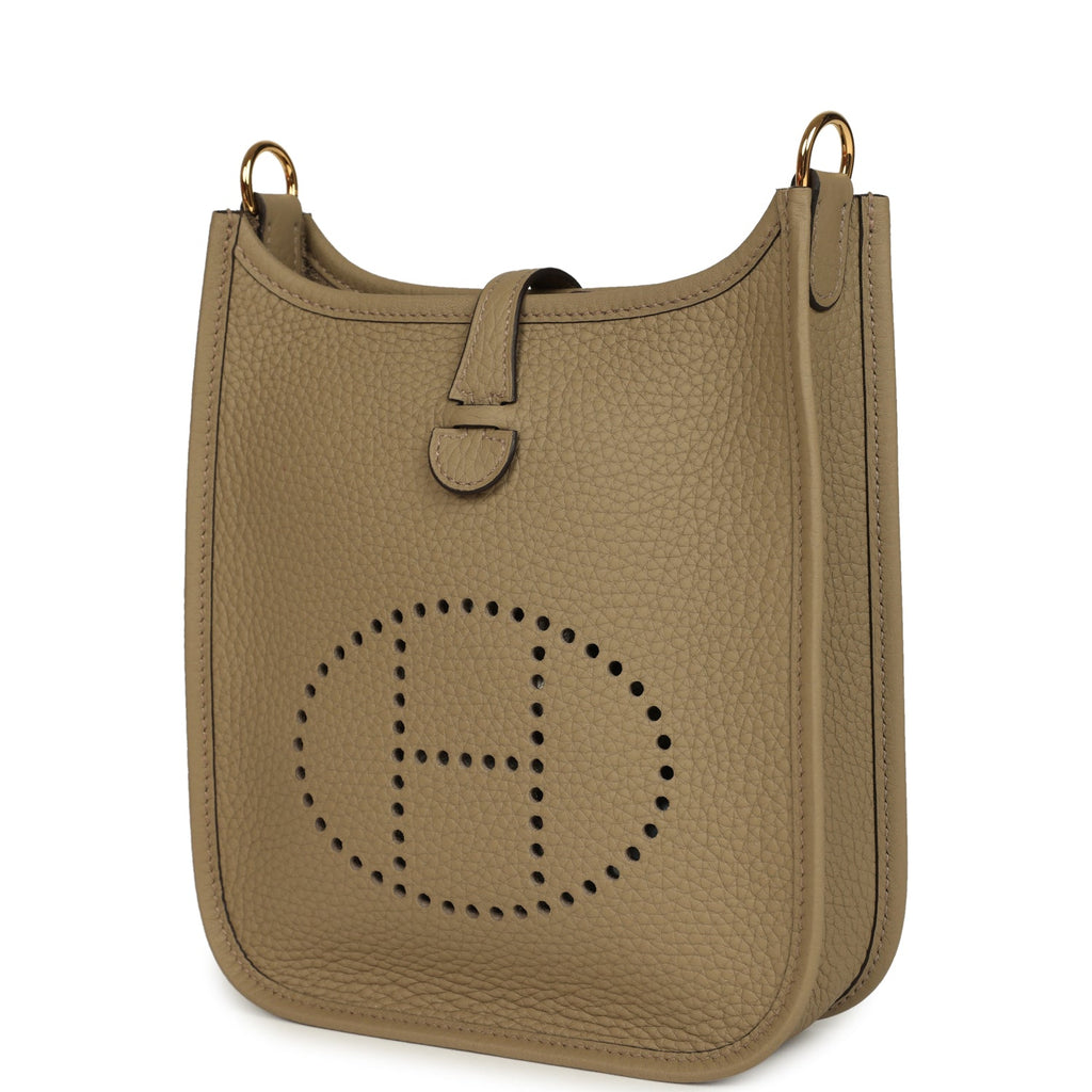 Hermes Evelyne TPM Beige Marfa Clemence Gold Hardware
