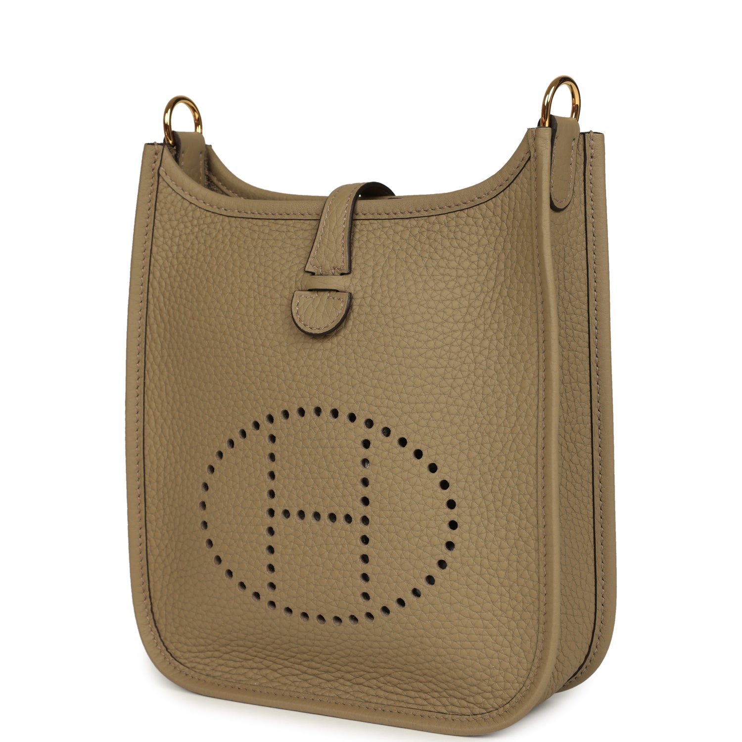 Hermes Evelyne TPM Beige Marfa Clemence Gold Hardware