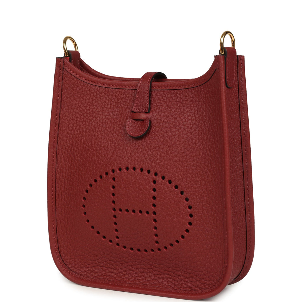 Hermes Evelyne TPM Rouge H Clemence Gold Hardware