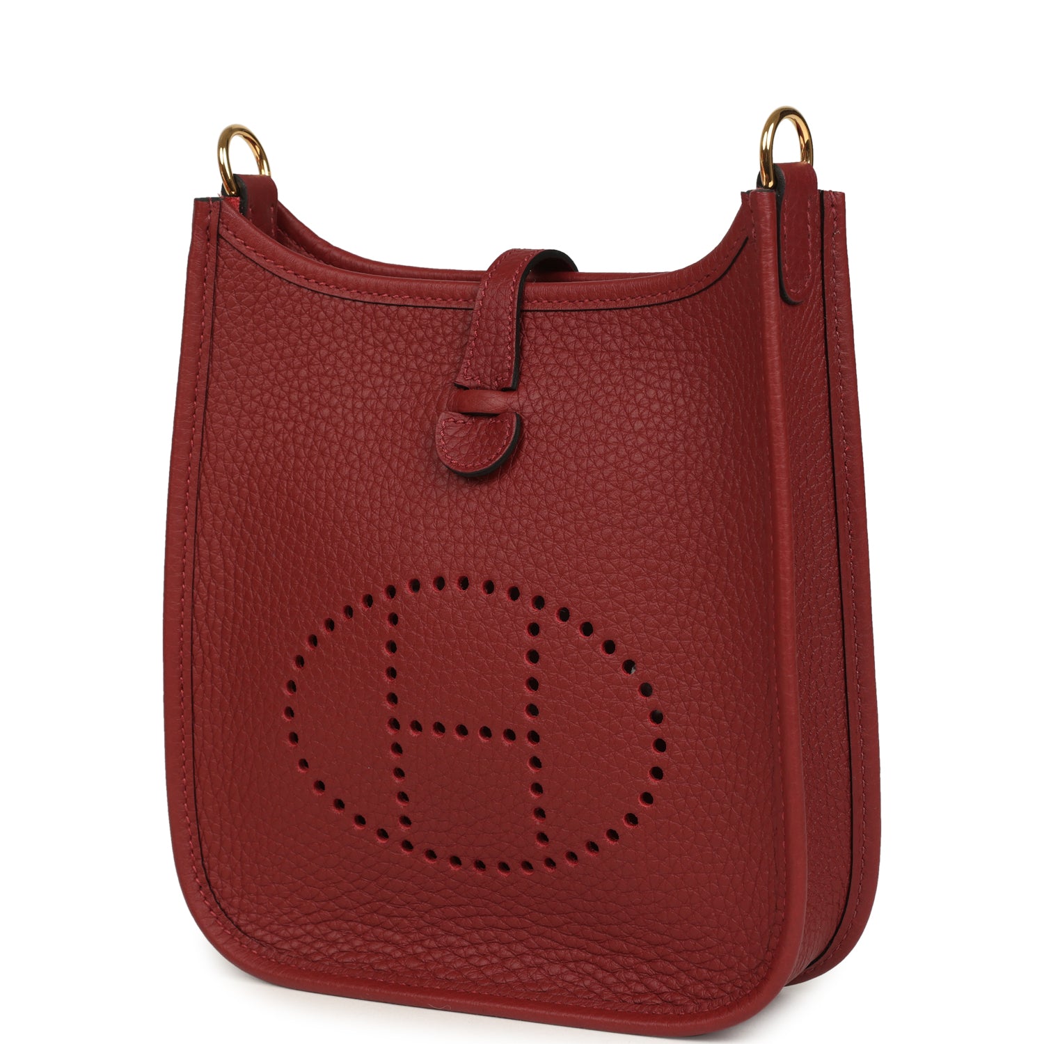 Hermes Evelyne TPM Rouge H Clemence Gold Hardware
