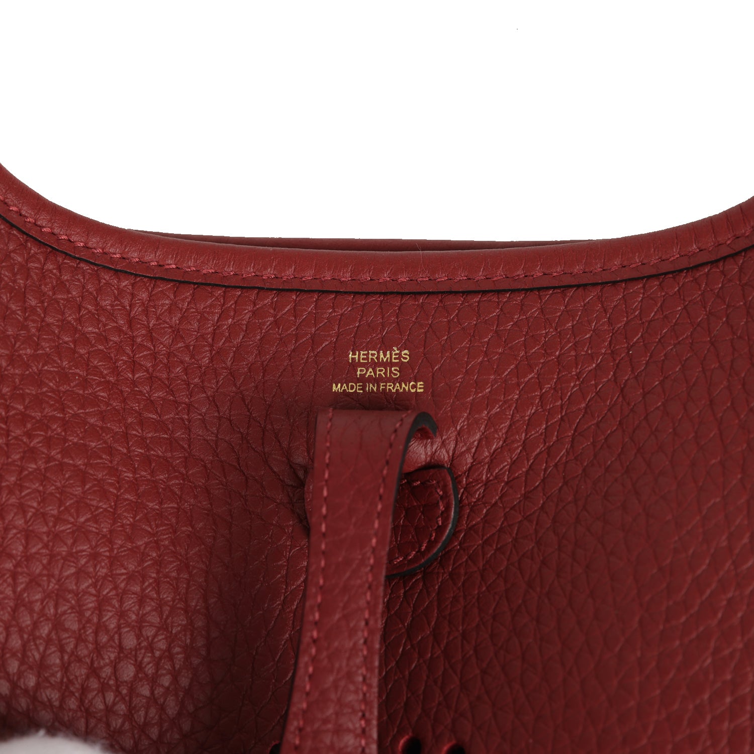 Hermes Evelyne TPM Rouge H Clemence Gold Hardware