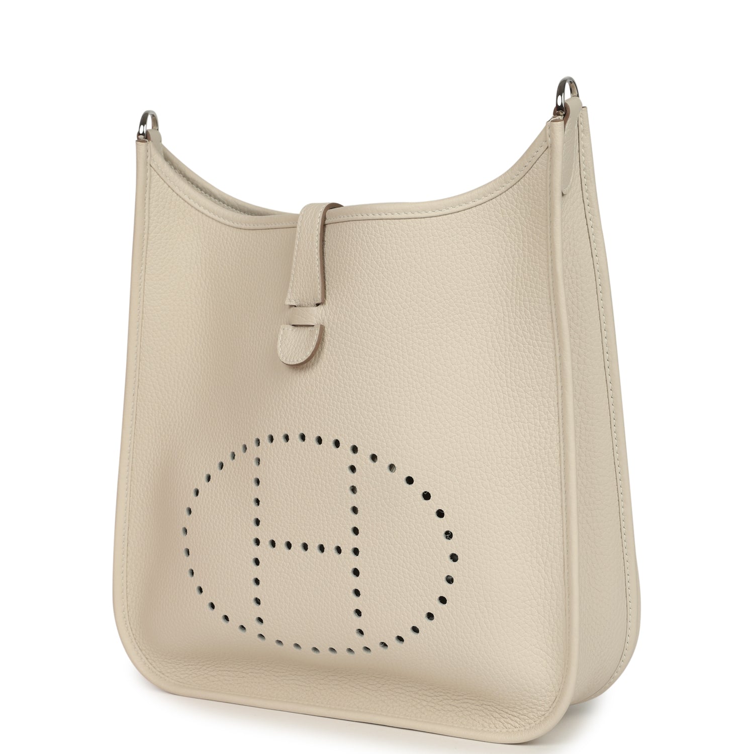 Hermes Evelyne III PM Craie Clemence Palladium Hardware
