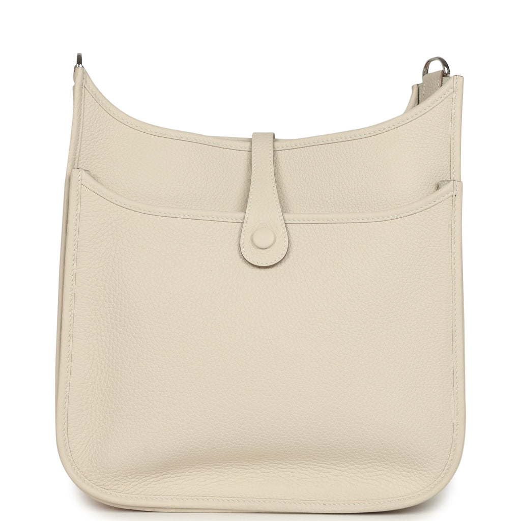Hermes Evelyne III PM Craie Clemence Palladium Hardware