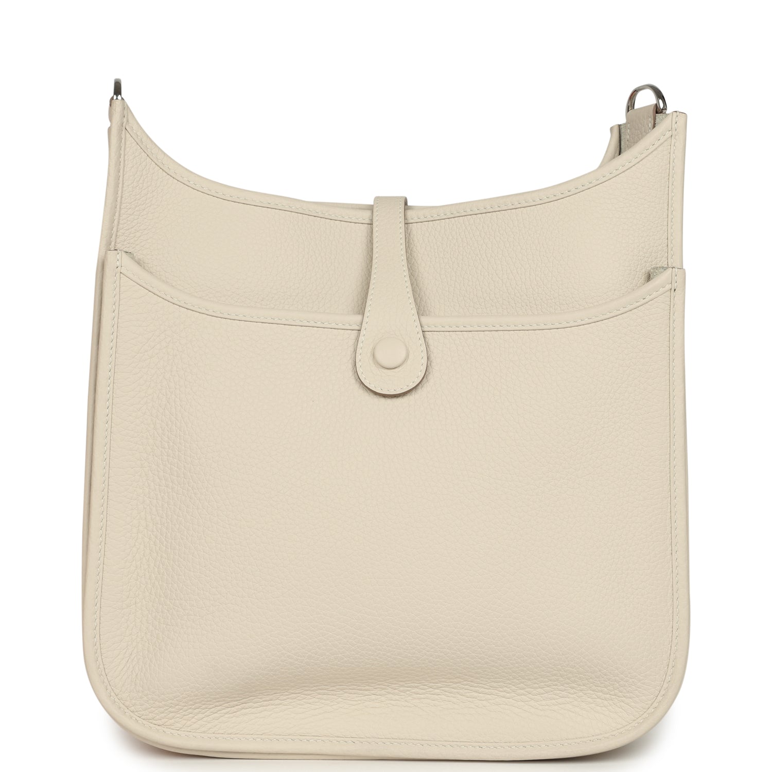 Hermes Evelyne III PM Craie Clemence Palladium Hardware