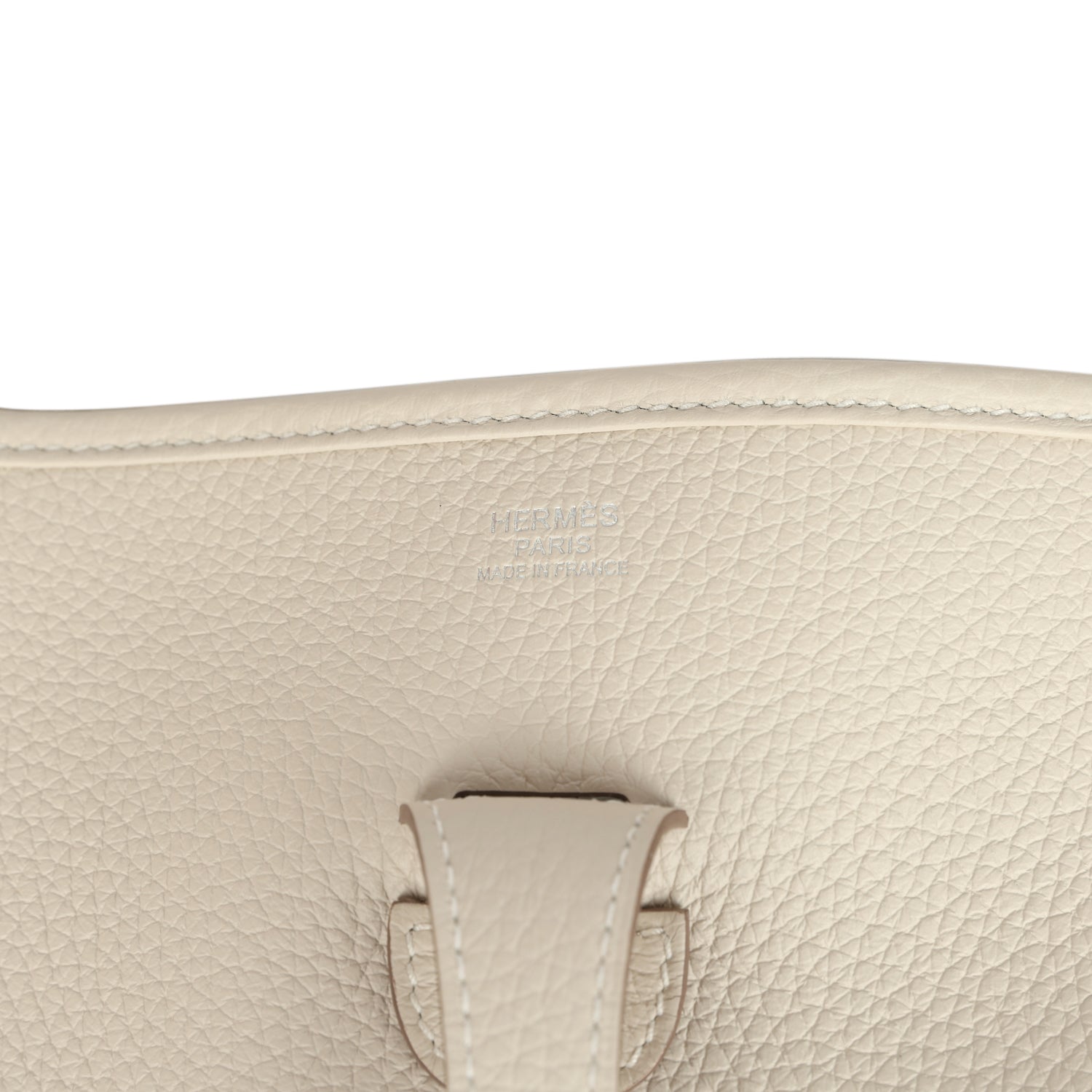 Hermes Evelyne III PM Craie Clemence Palladium Hardware