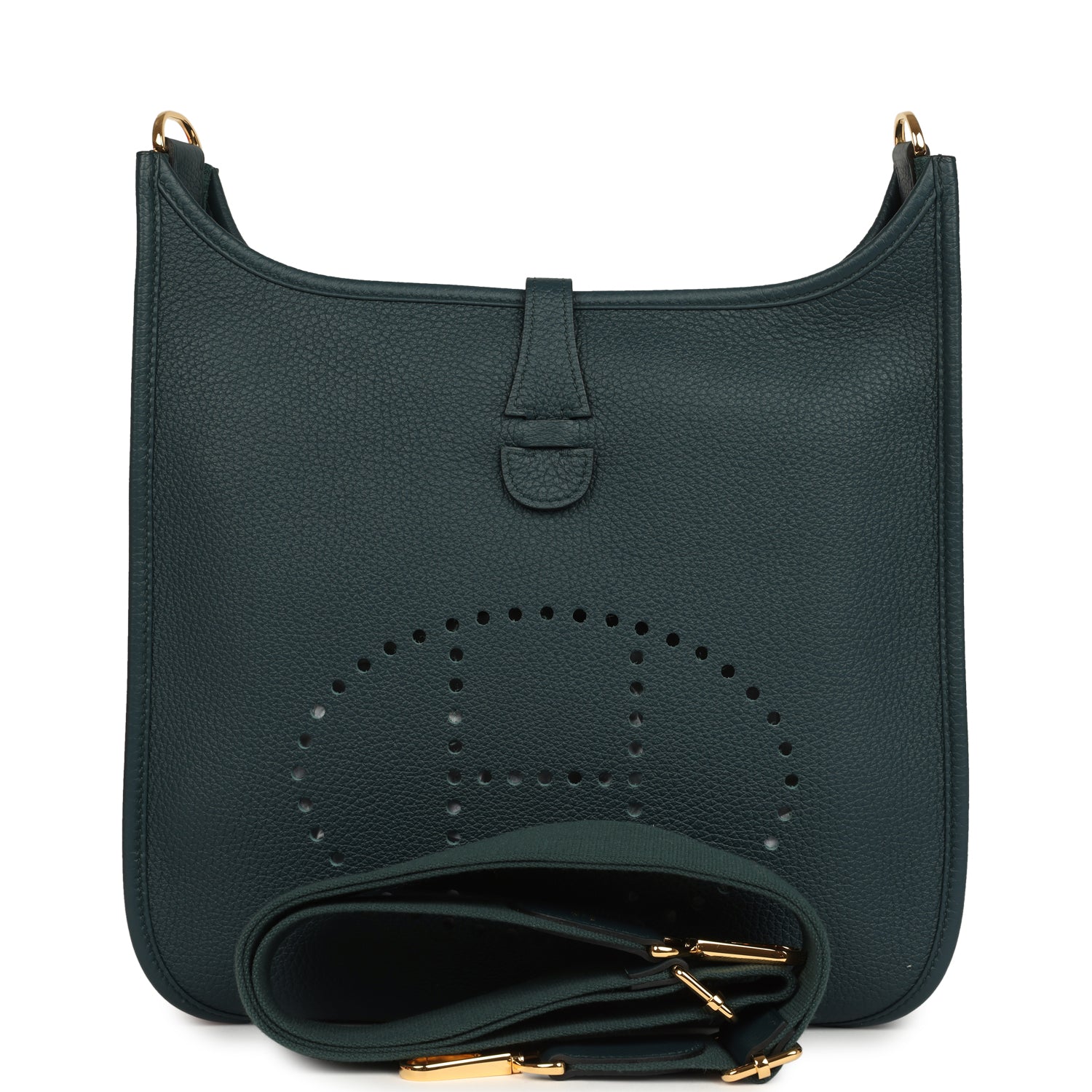 Hermes Evelyne III PM Vert Cypress Clemence Gold Hardware