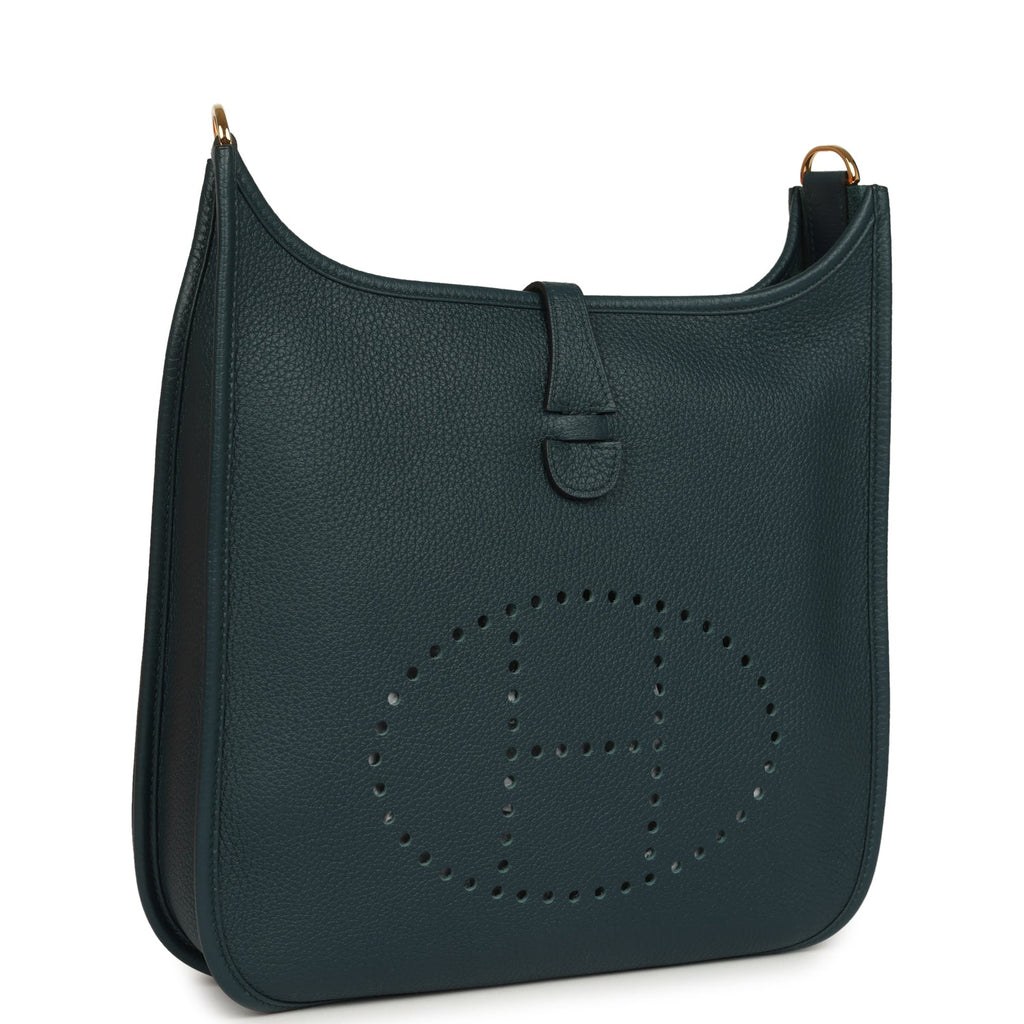 Hermes Evelyne III PM Vert Cypress Clemence Gold Hardware
