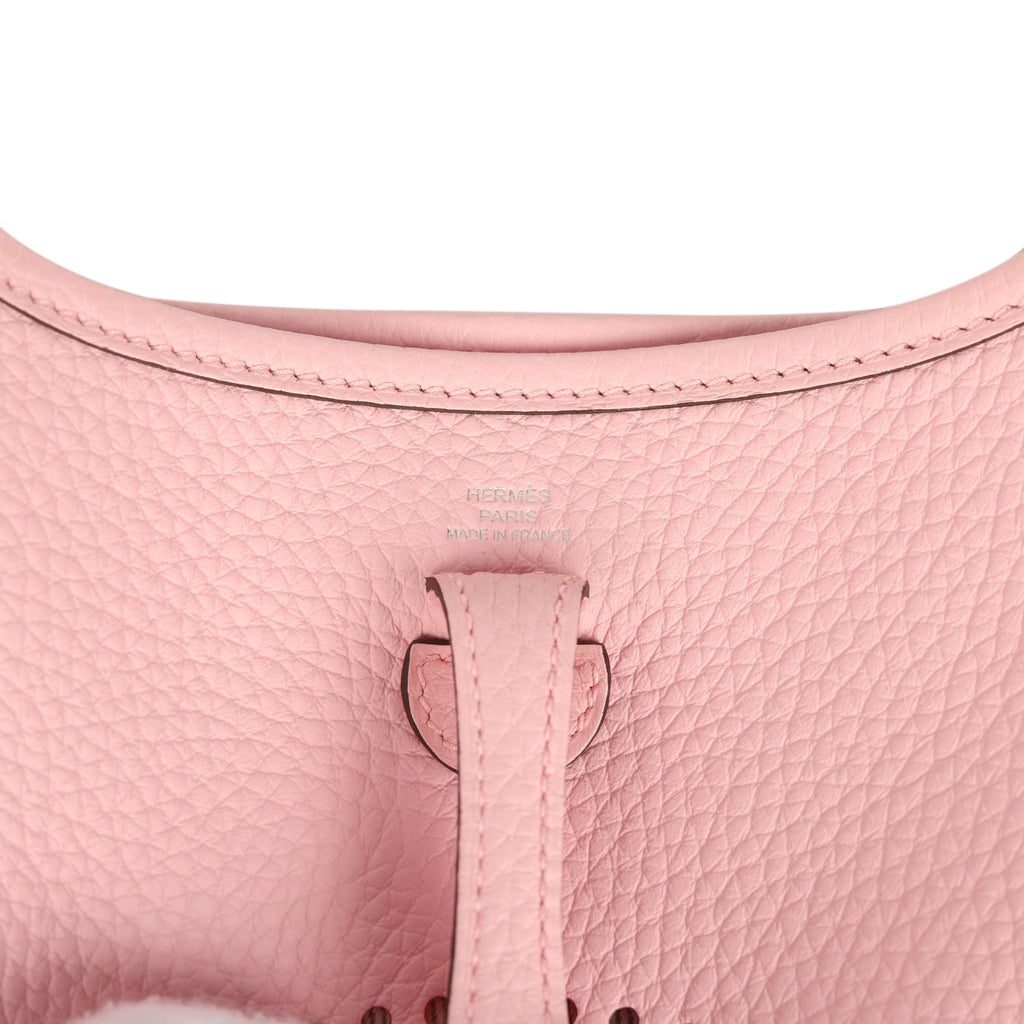 Hermes Evelyne TPM Rose Sakura Clemence Palladium Hardware
