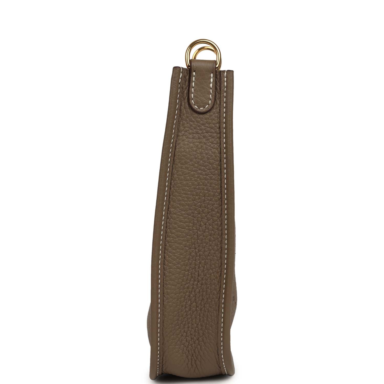 Pre-owned Hermes Evelyne TPM Etoupe Clemence Gold Hardware