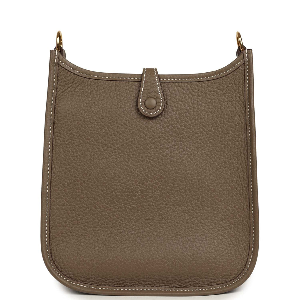 Pre-owned Hermes Evelyne TPM Etoupe Clemence Gold Hardware