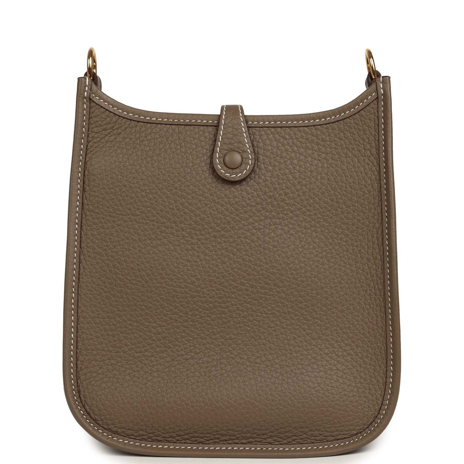 Pre-owned Hermes Evelyne TPM Etoupe Clemence Gold Hardware