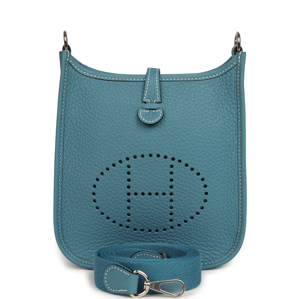 Hermes Evelyne TPM Blue Jean Clemence Palladium Hardware