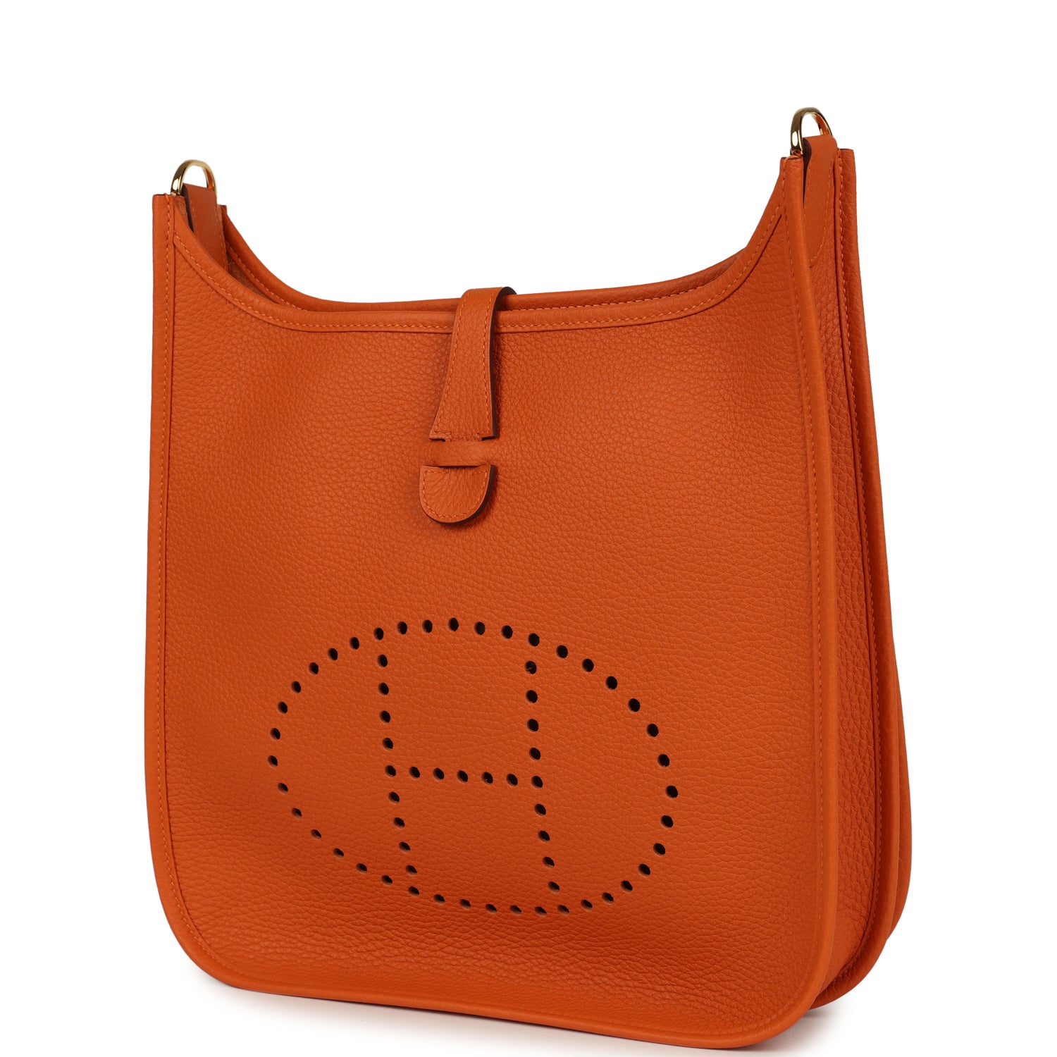Hermes Evelyne III PM Orange Clemence Gold Hardware