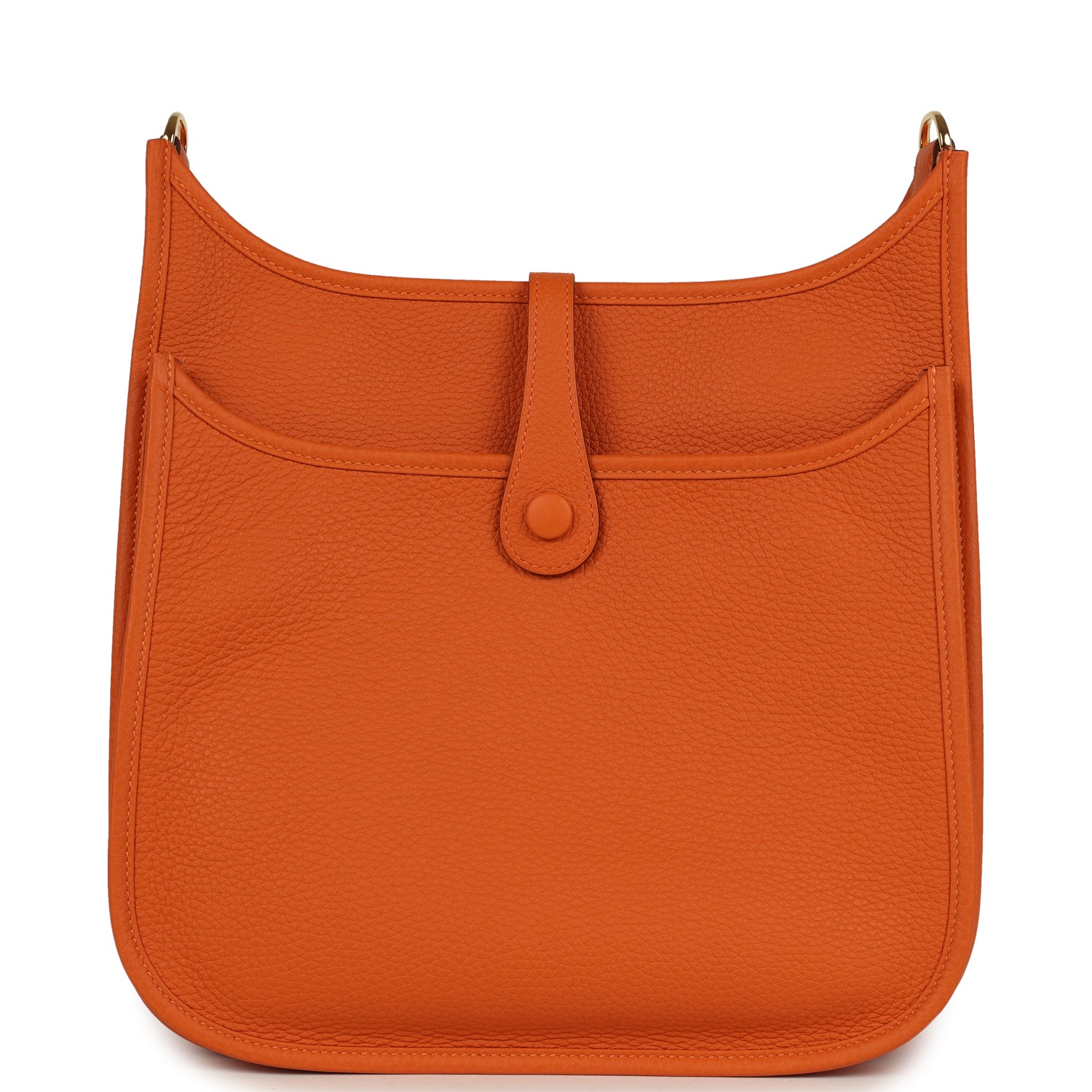 Hermes Evelyne III PM Orange Clemence Gold Hardware